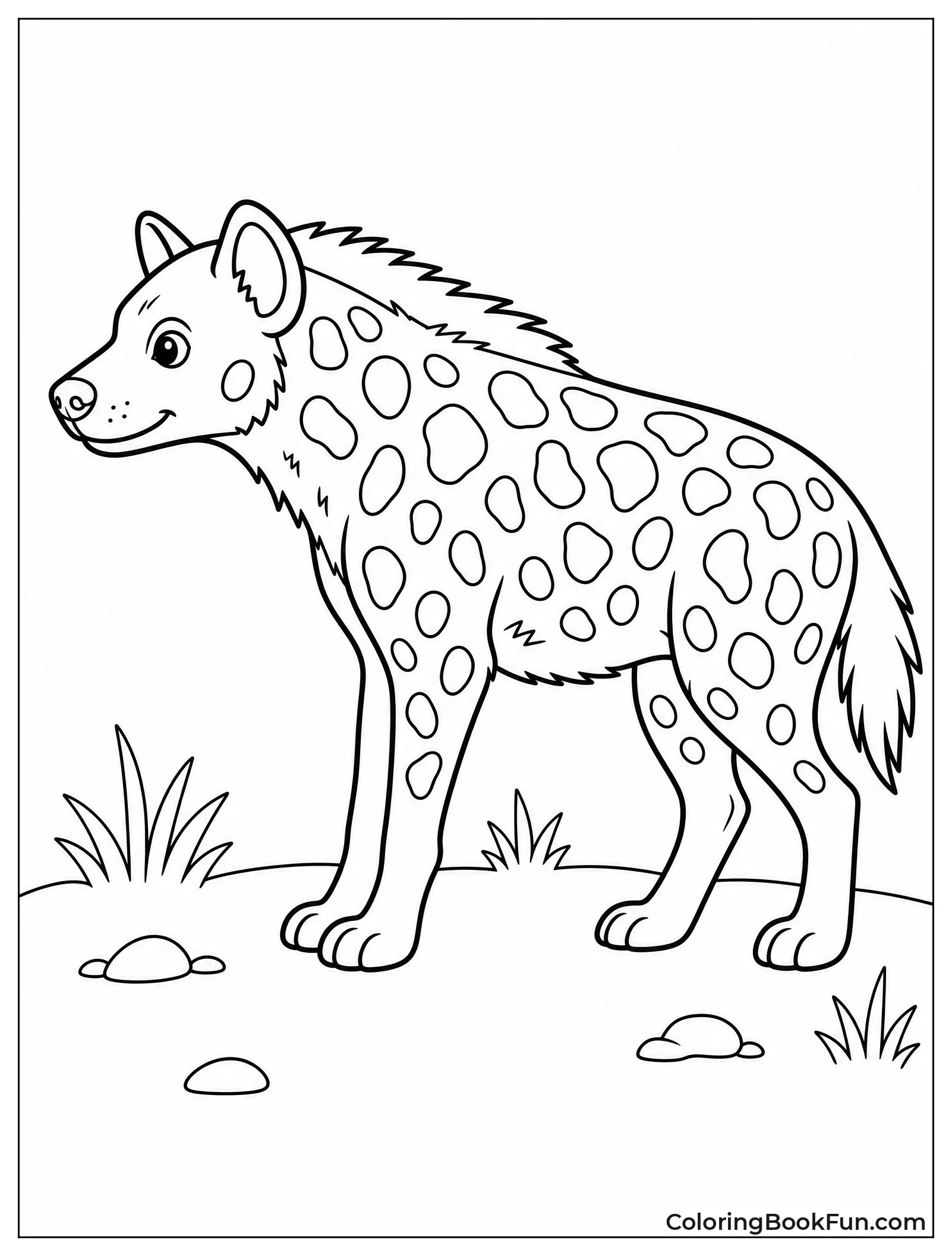 Hyena Showing Its Spotted Coat