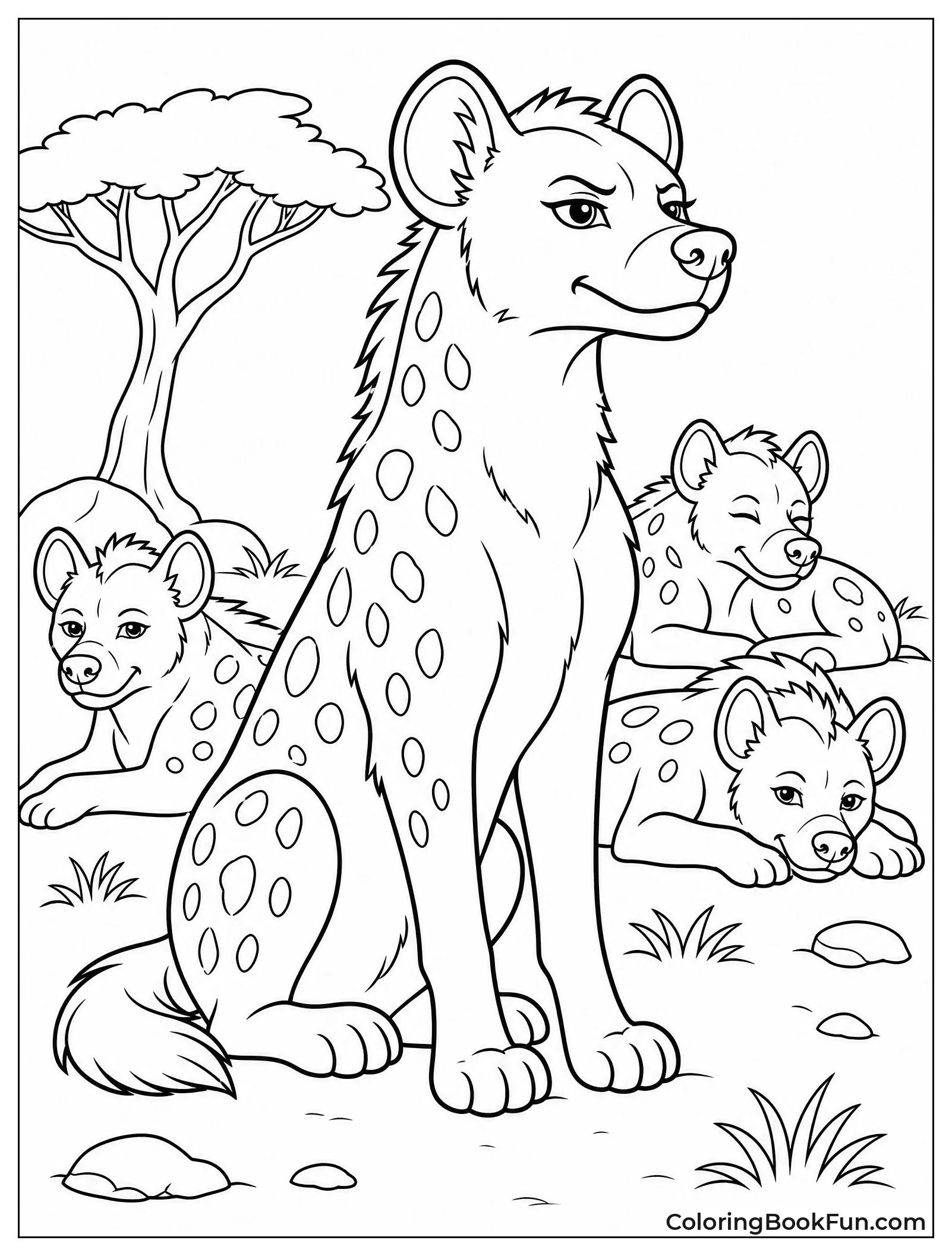 Alpha Hyena Sitting Proudly
