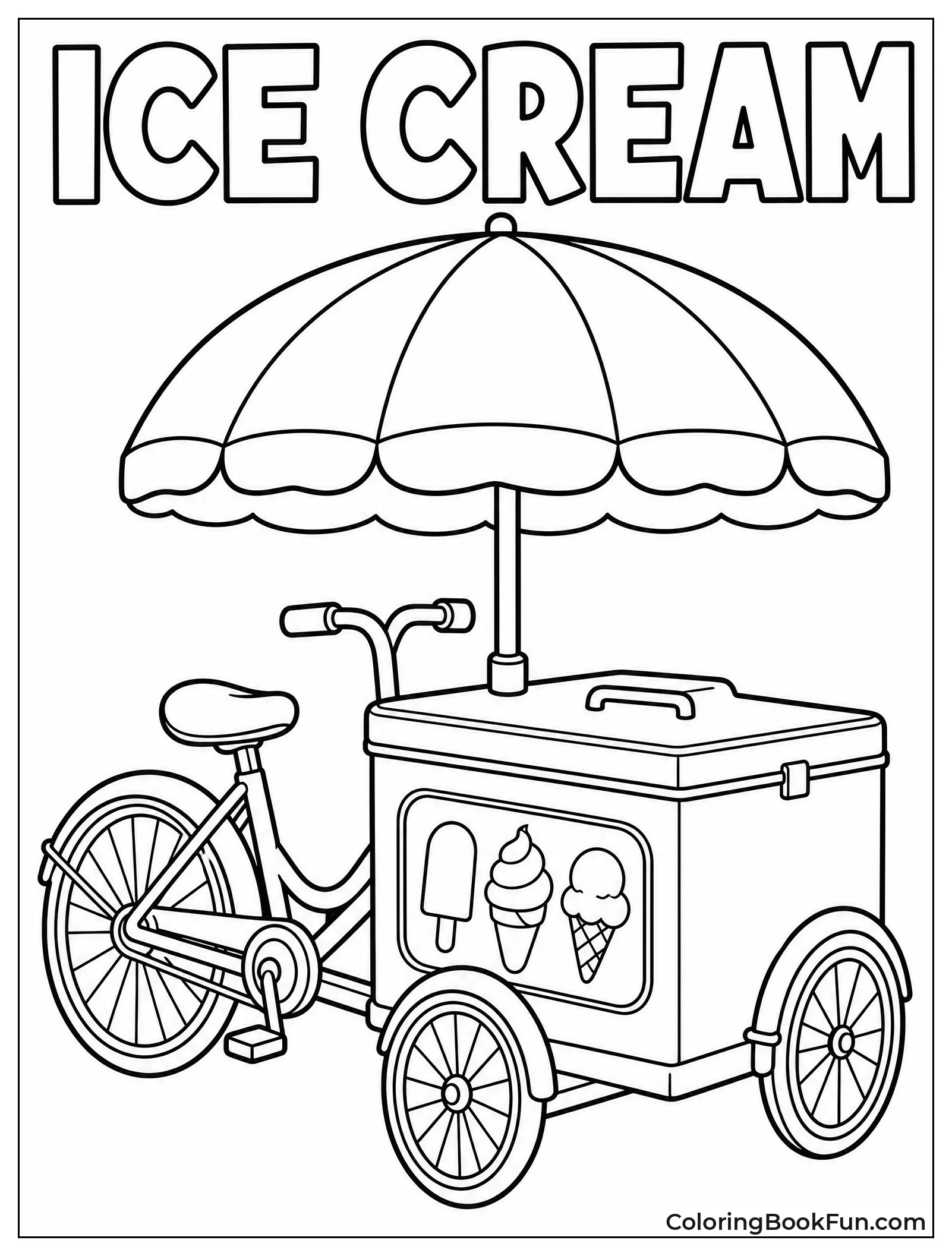 Ice Cream Bike with Umbrella