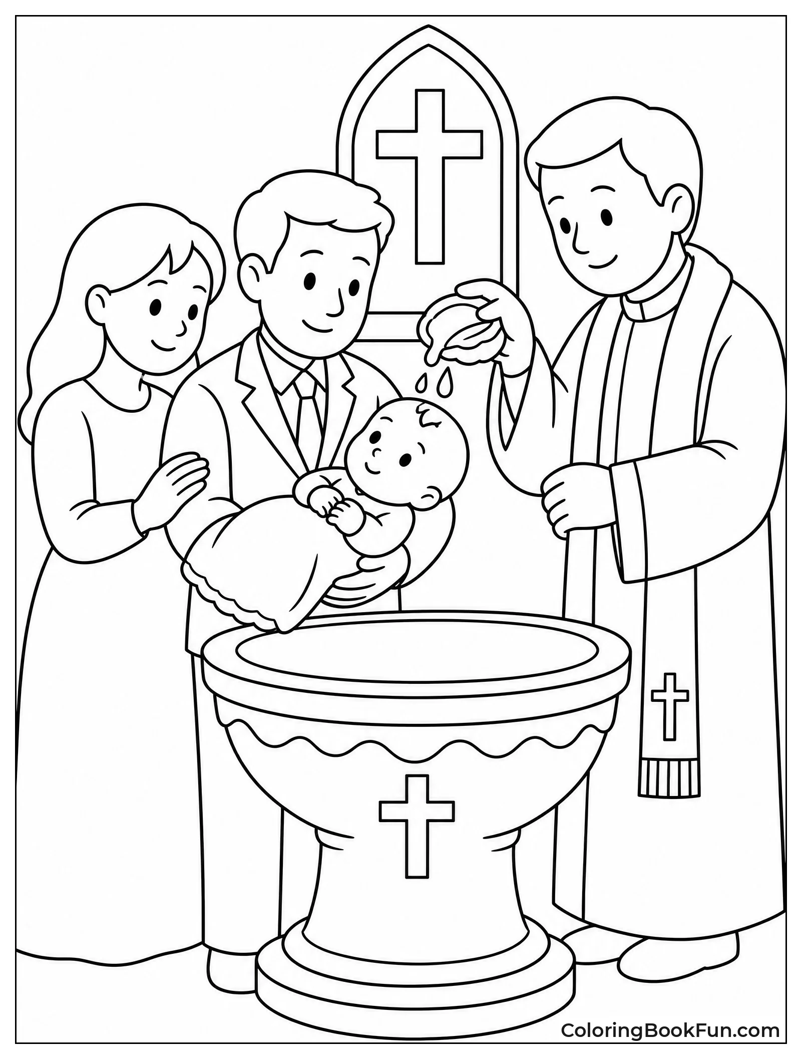 Baby Having Water Poured on Head