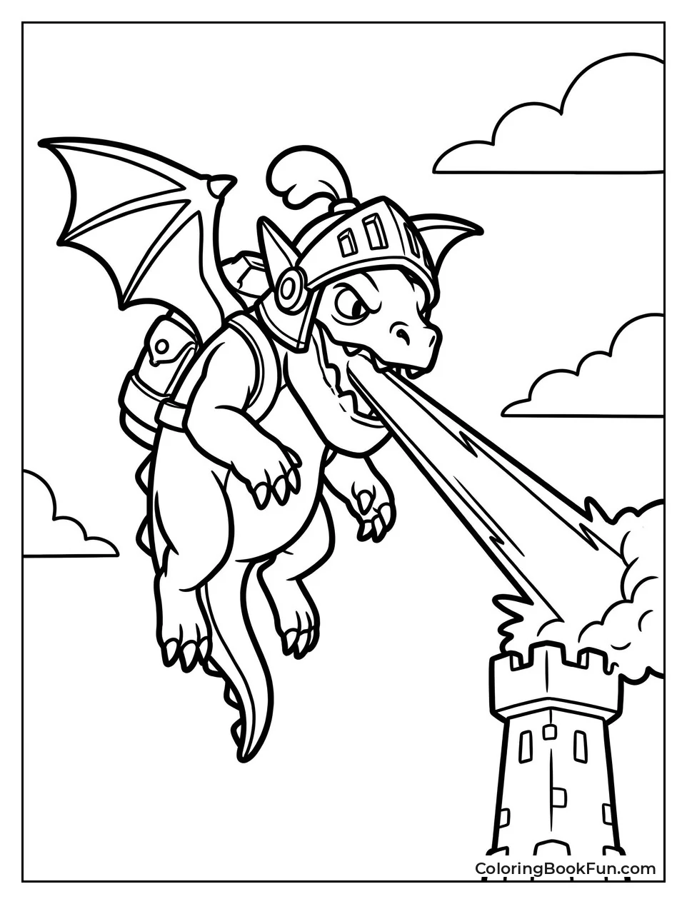 Inferno Dragon Shooting a Laser