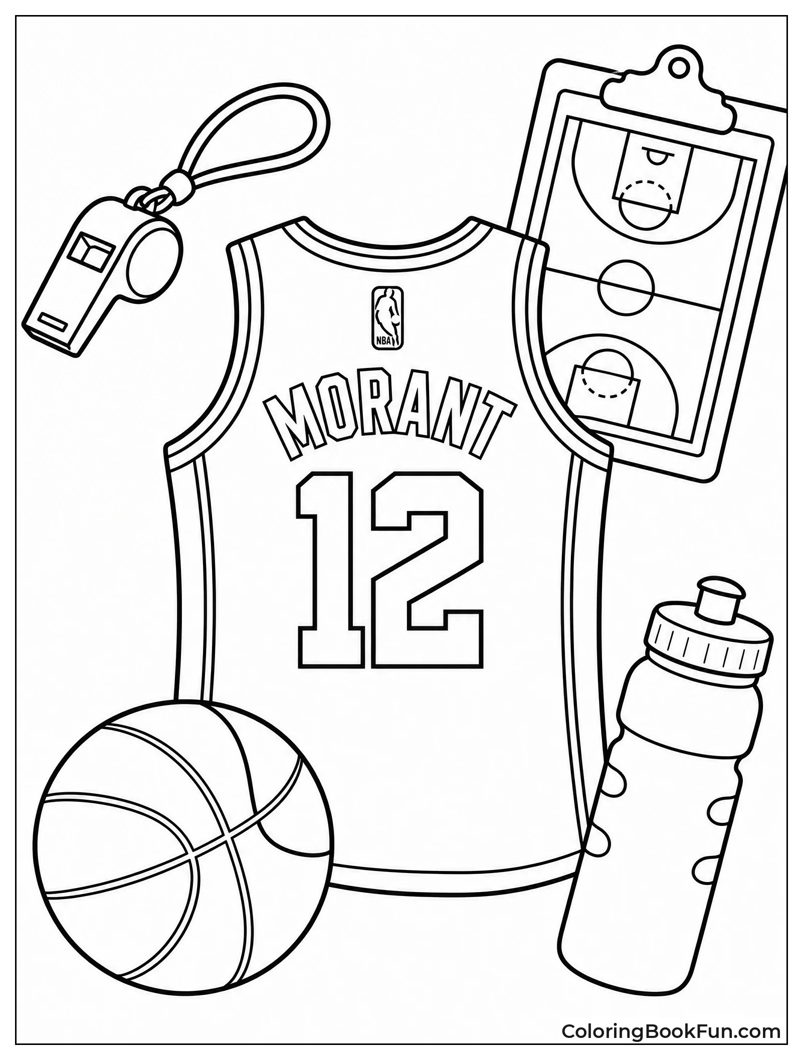 Jersey with Whistle and Clipboard
