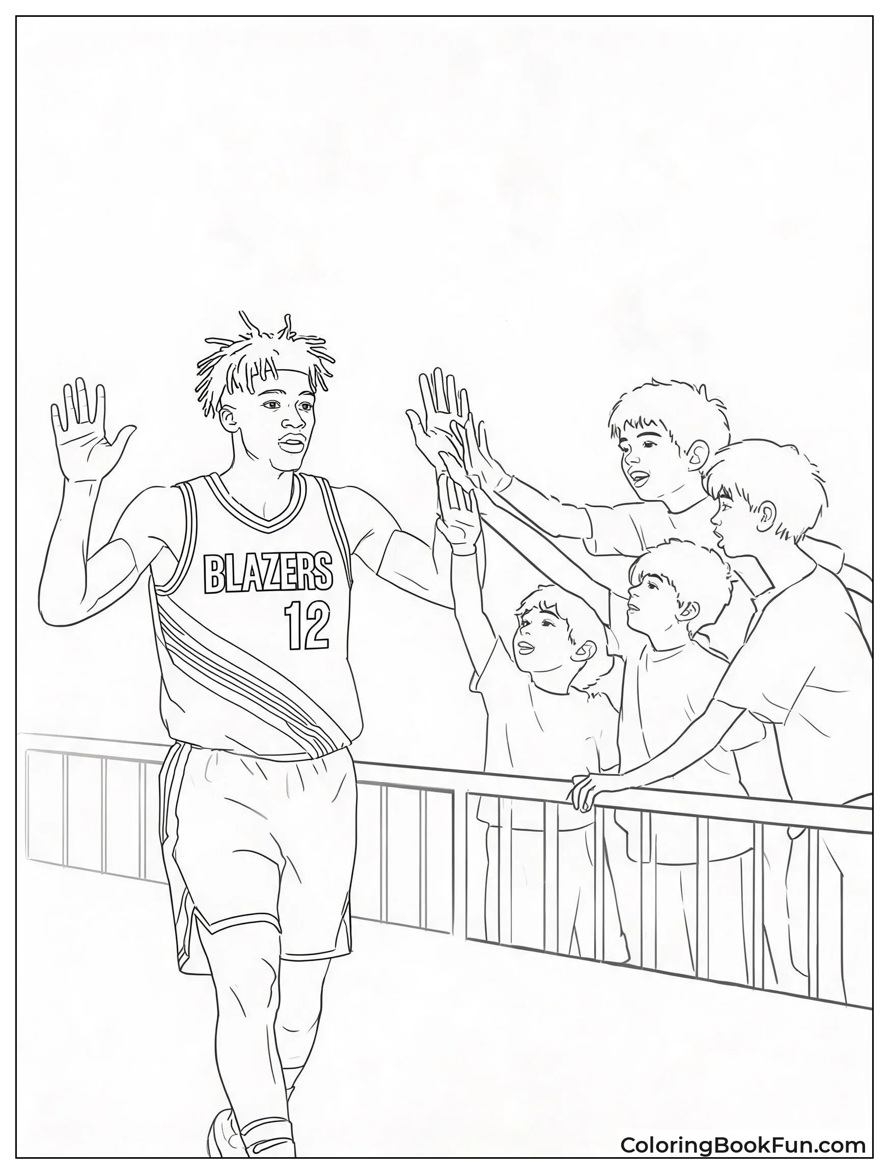 Ja High-fiving Young Fans