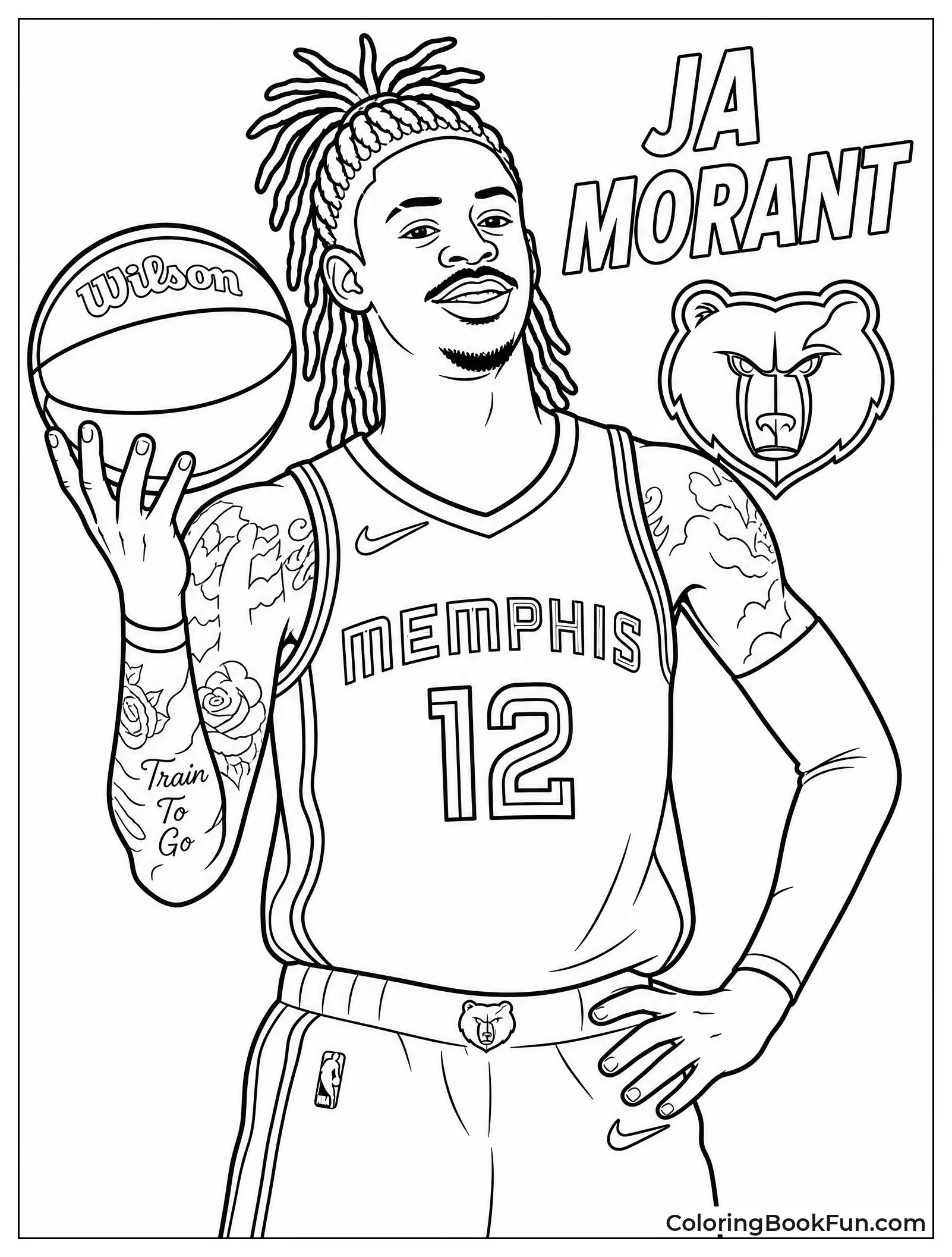 Ja Morant Wears His Grizzlies Jersey