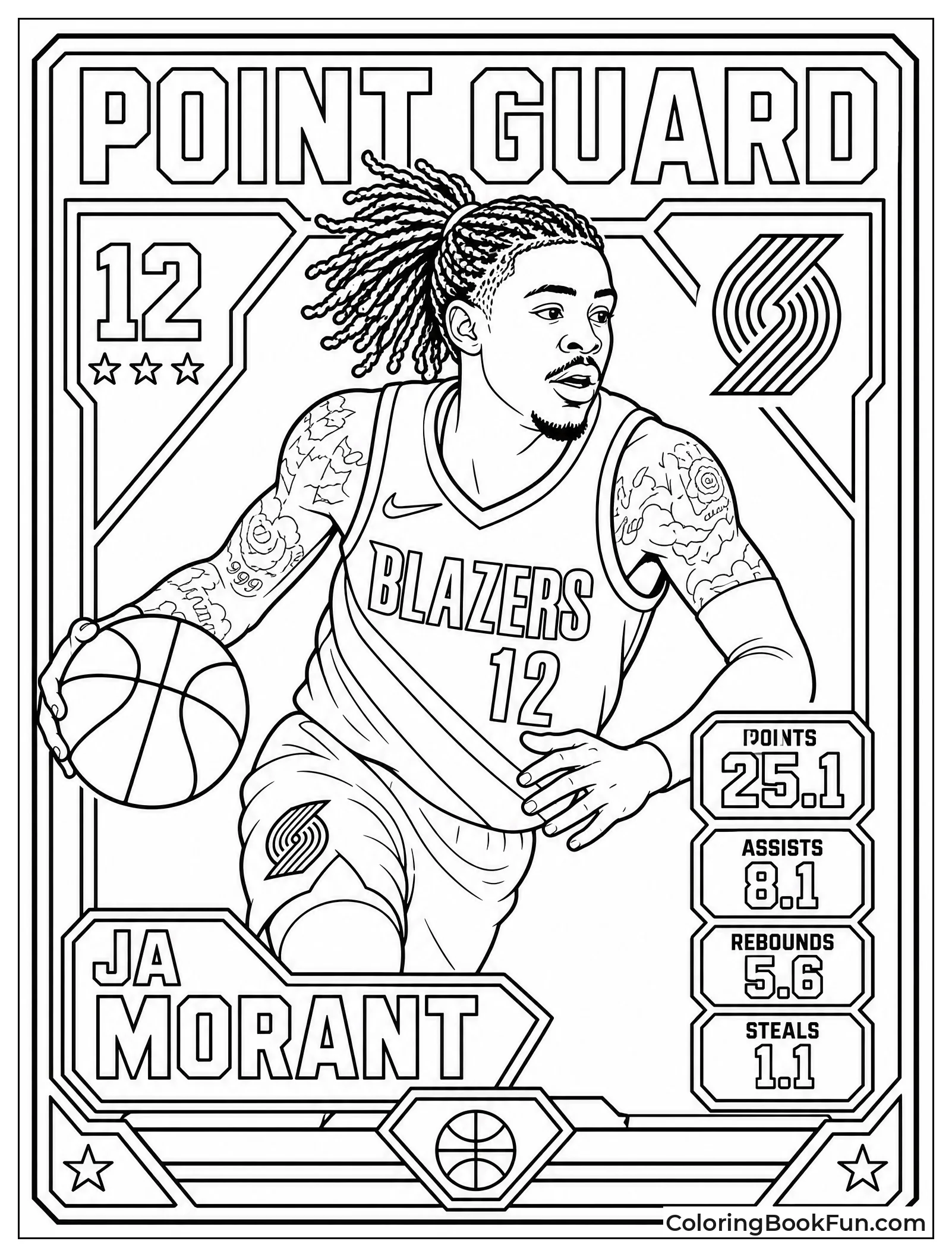 Sports Card with Ja Pose