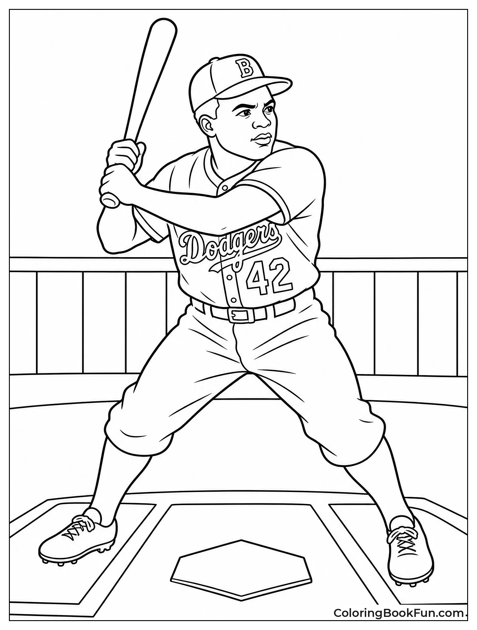 Jackie in Classic Batting Stance