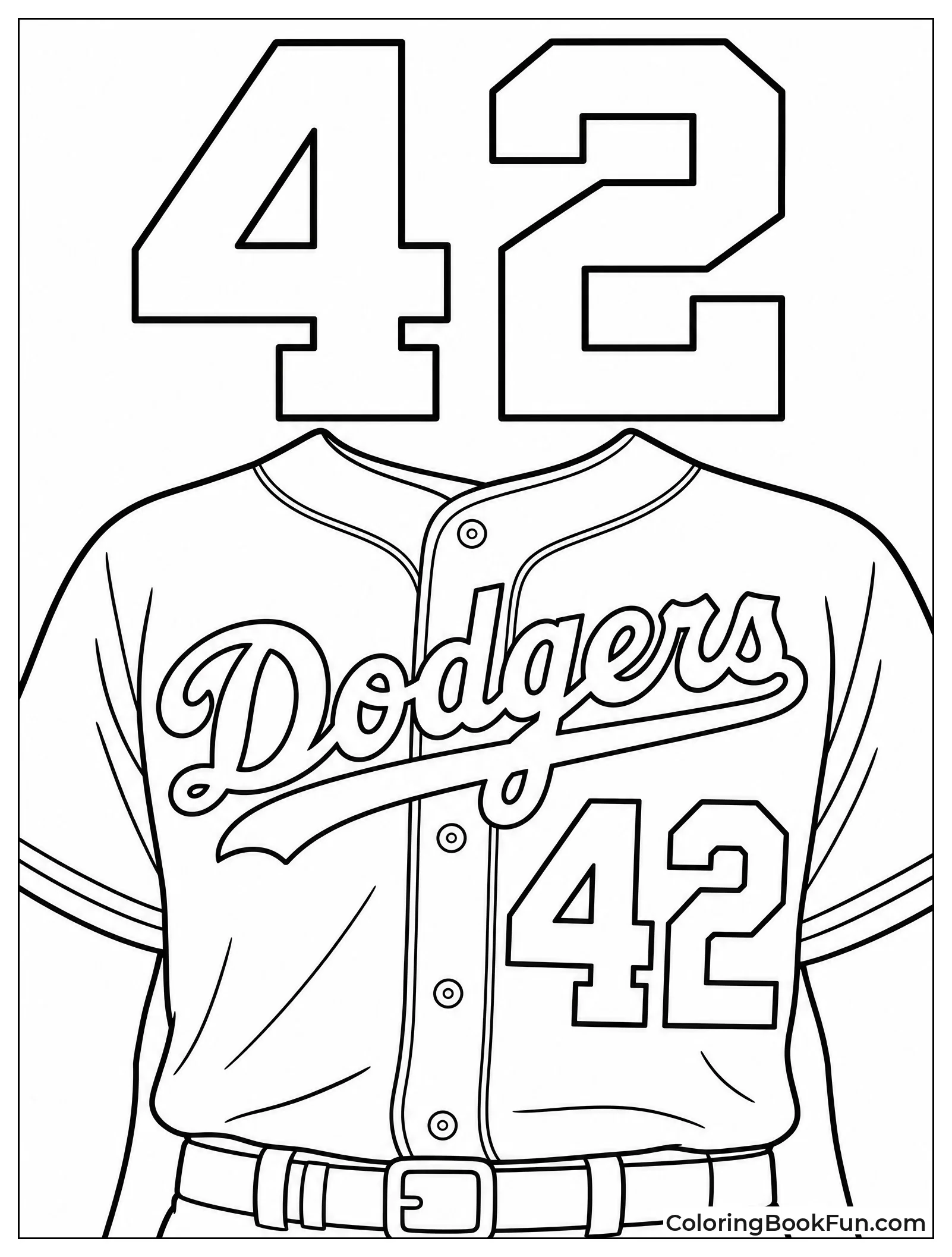 Brooklyn Dodgers Jersey With Number 42
