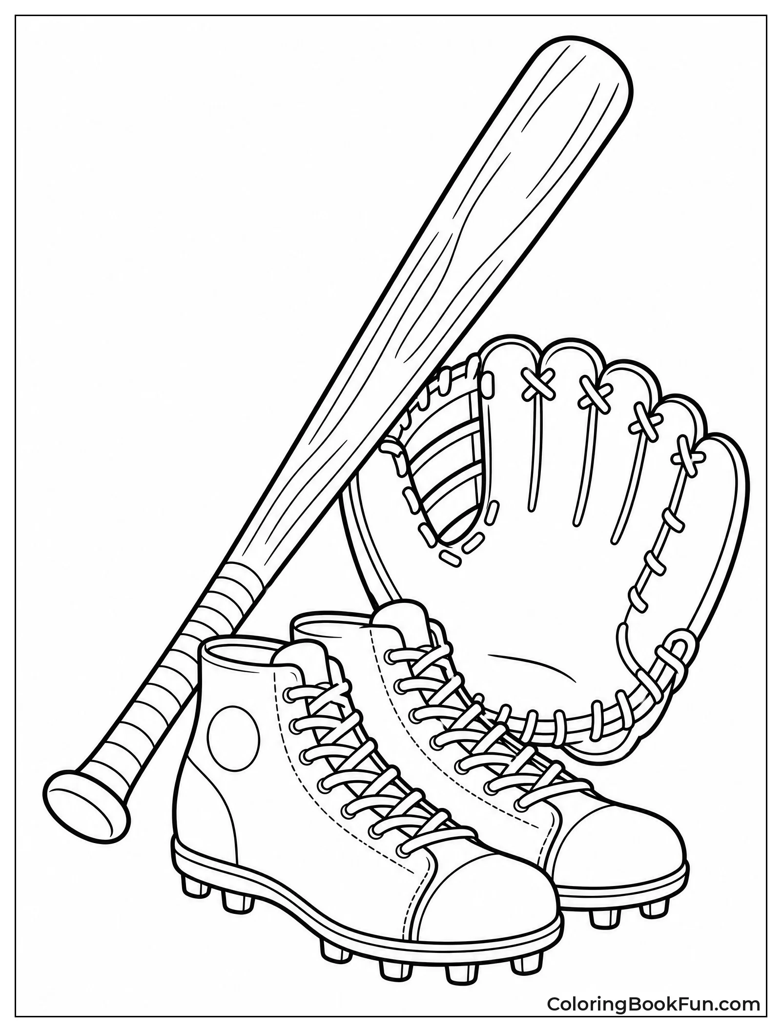 Vintage Baseball Equipment on Table