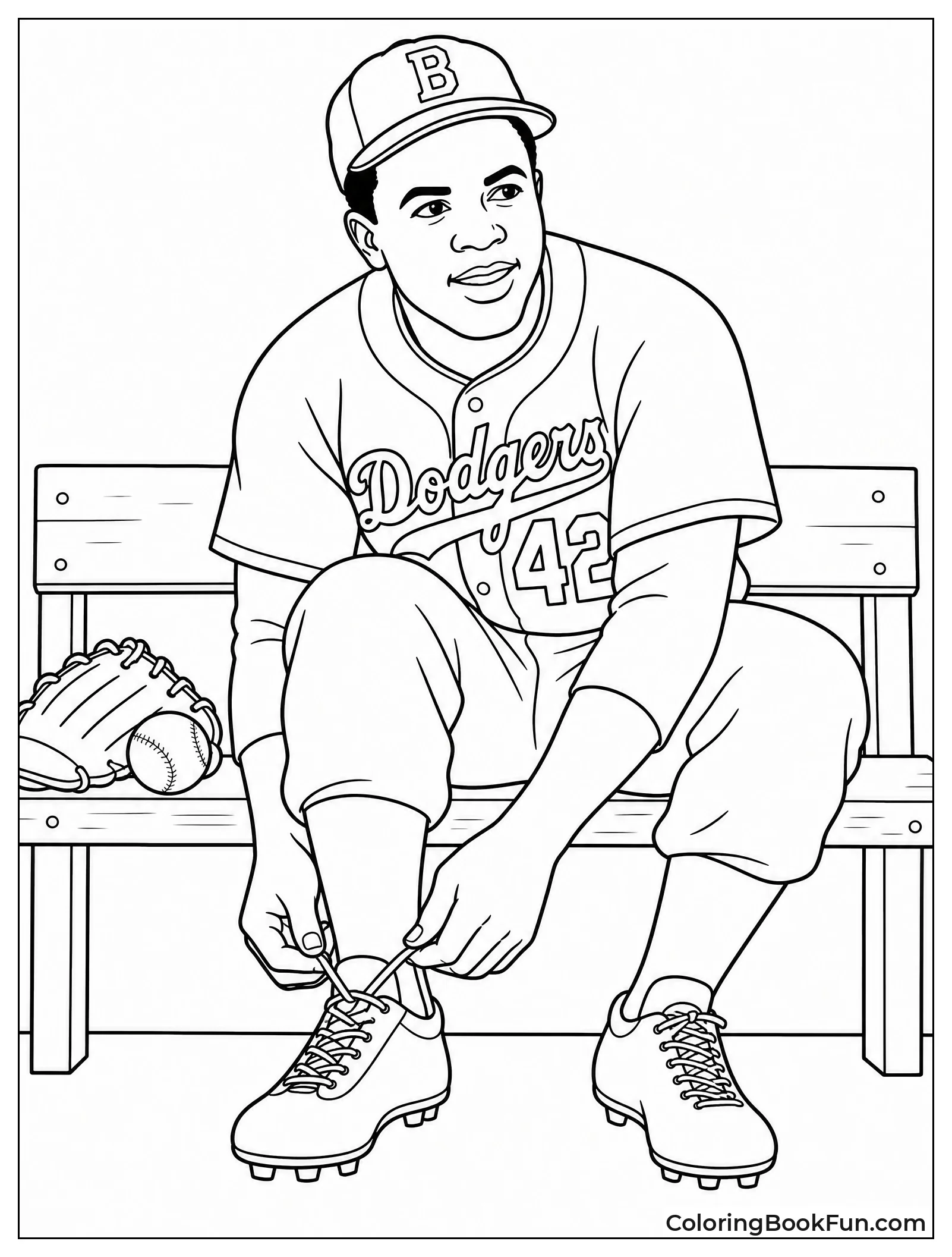 Jackie Lacing Up His Cleats