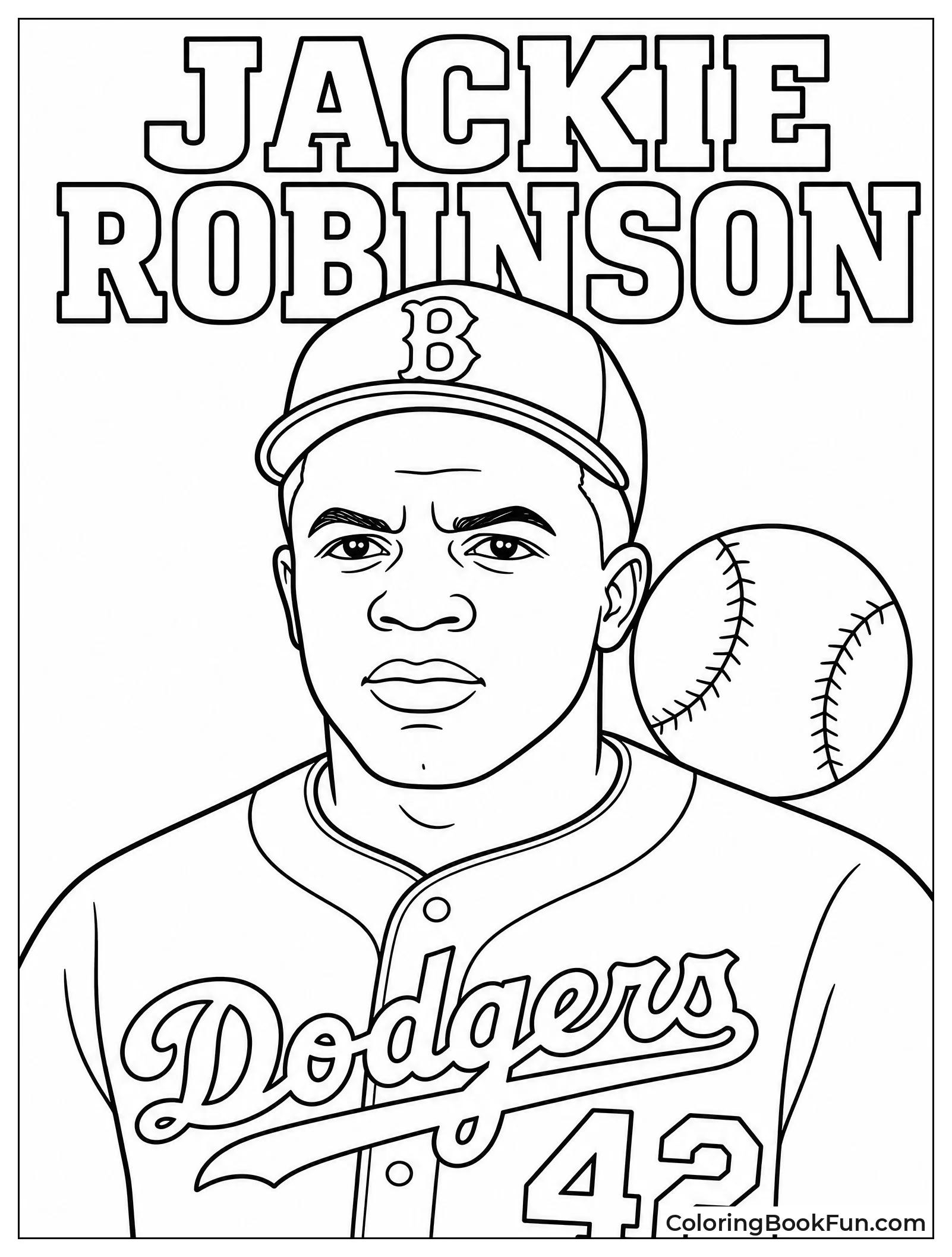Jackie Robinson in Dodgers Uniform