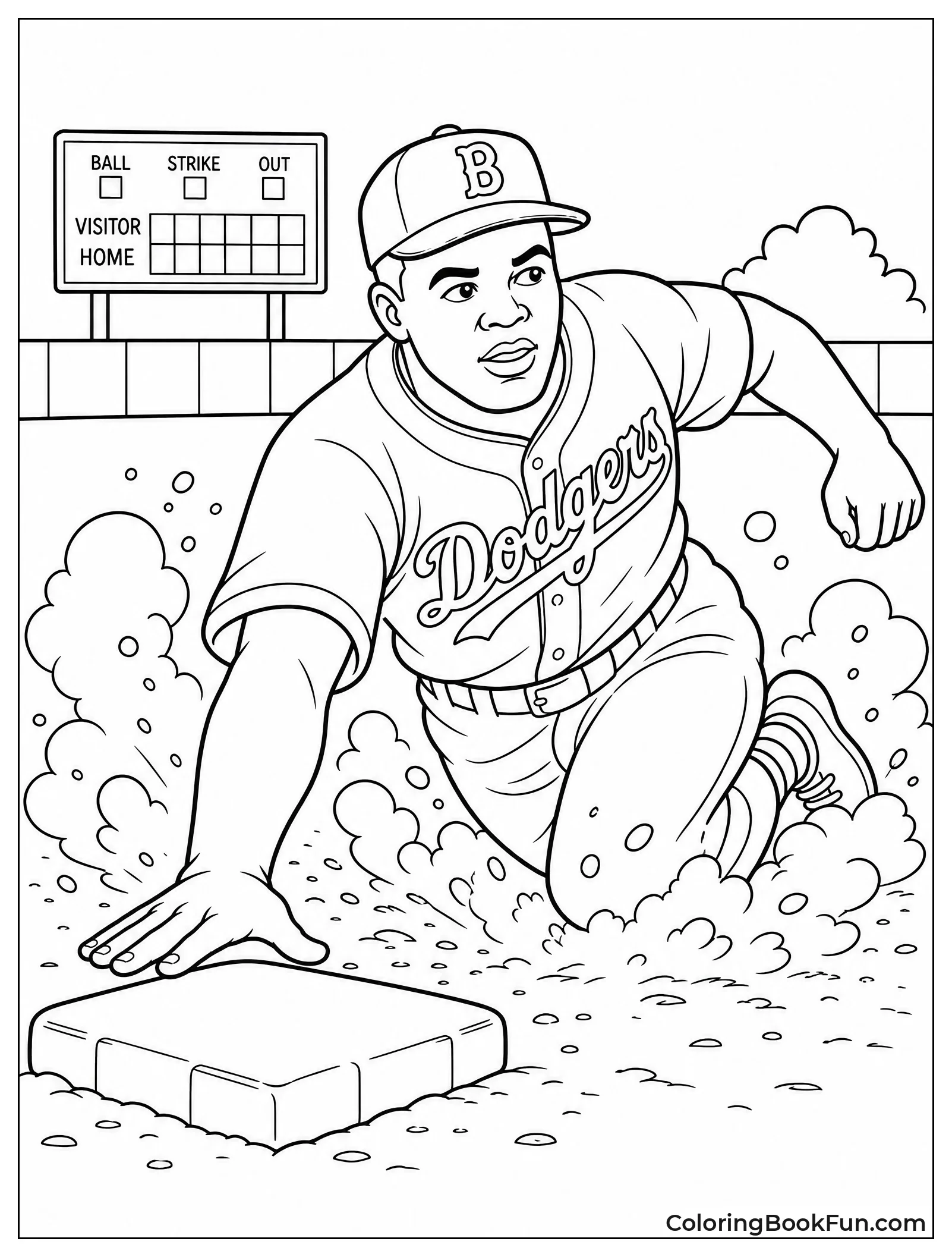 Jackie Stealing Second Base Fast