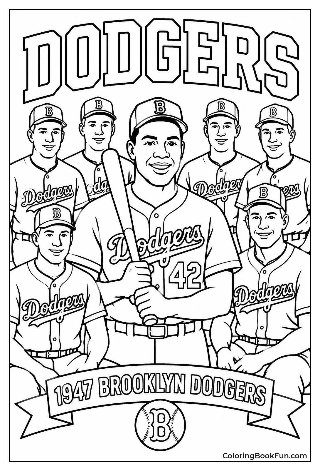 1947 Brooklyn Dodgers Team Photo