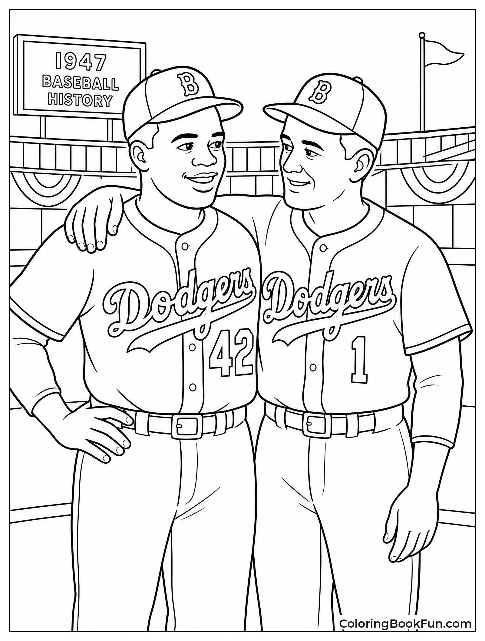 Pee Wee Reese Hugging Jackie