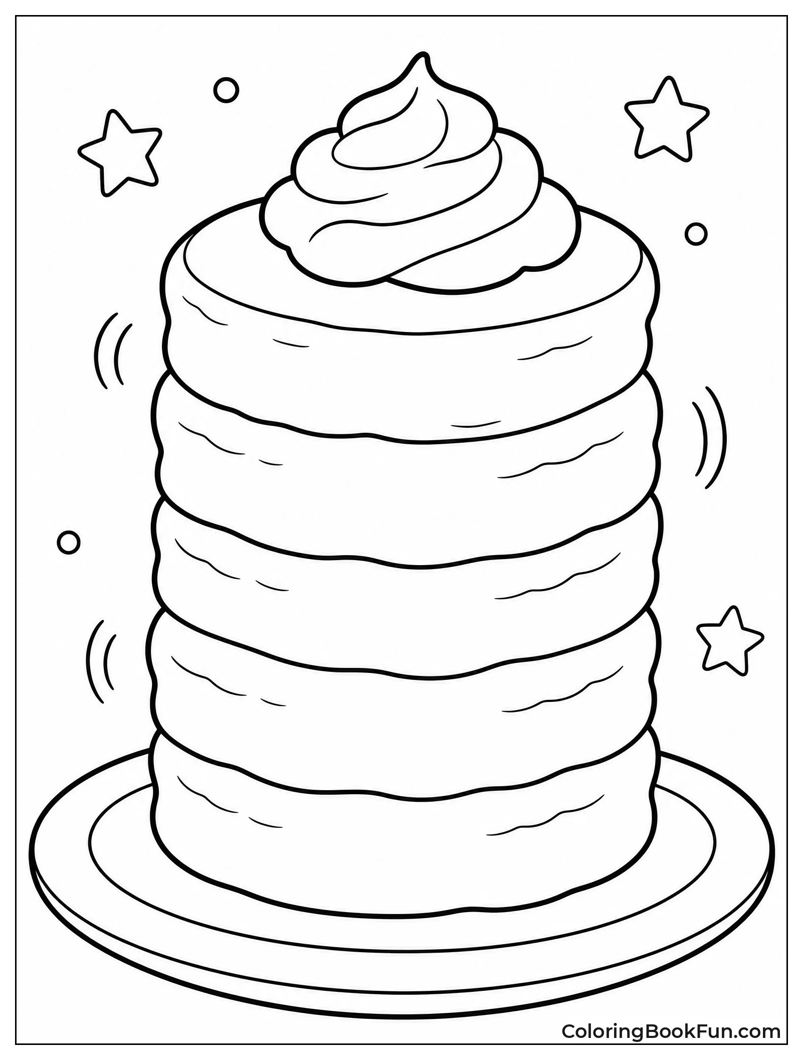 Tall Souffle Pancakes with Cream