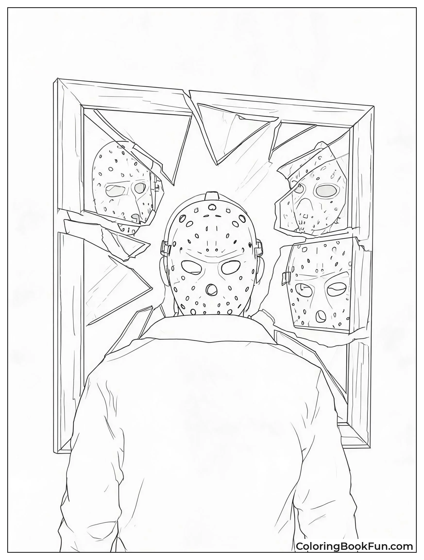 Jason Looking into Broken Mirror