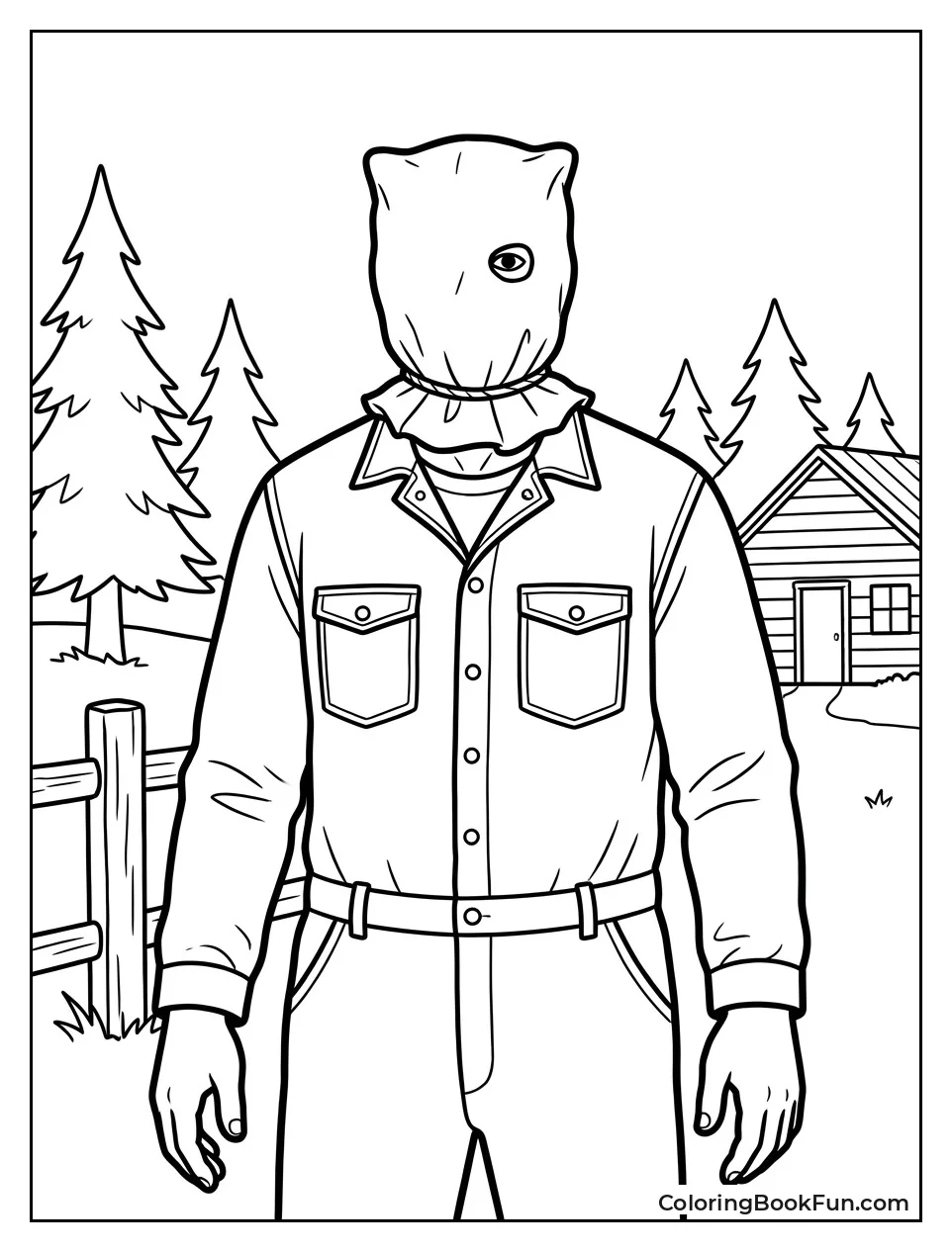 Jason Wearing a Burlap Sack Mask