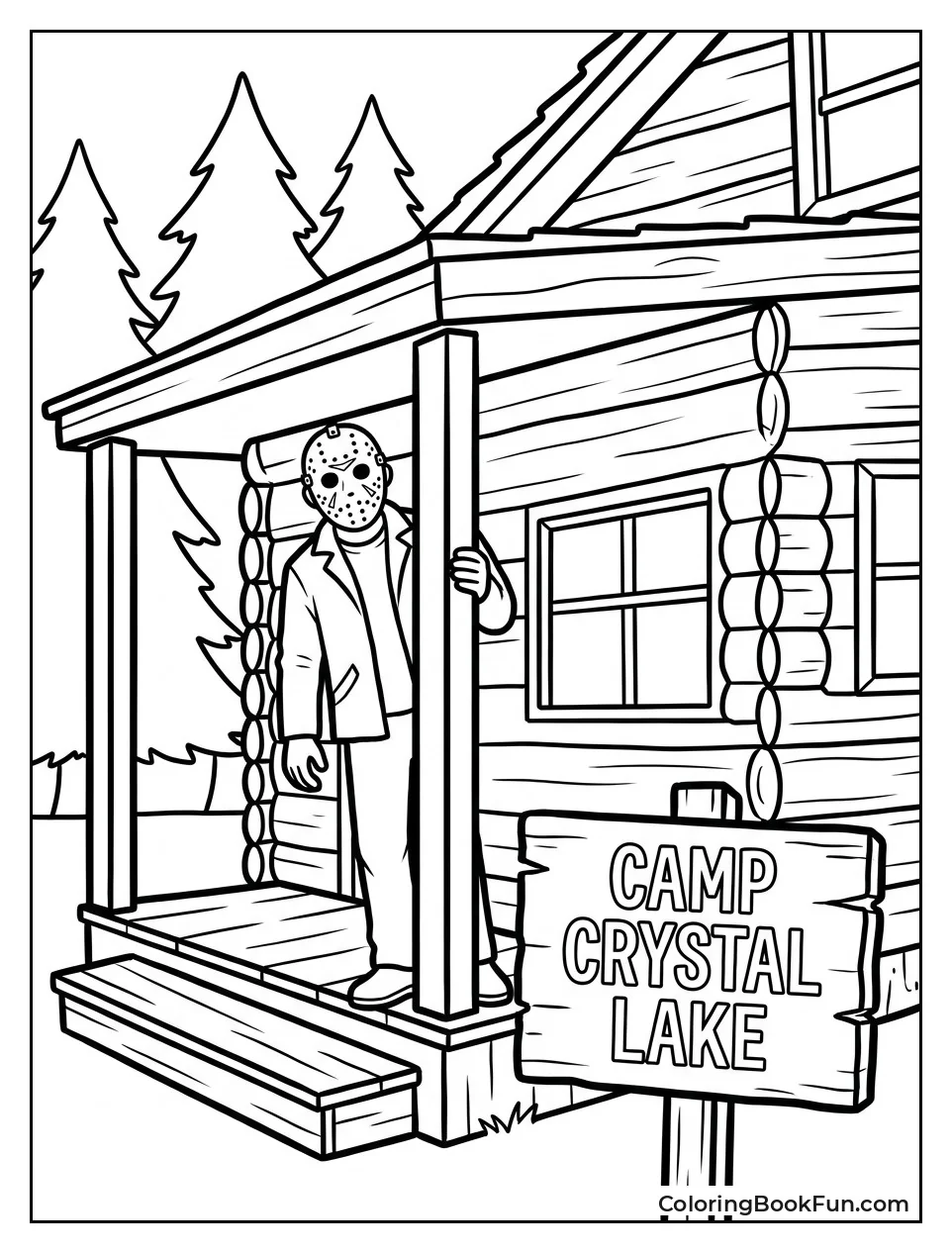 Cabin with Jason on the Porch