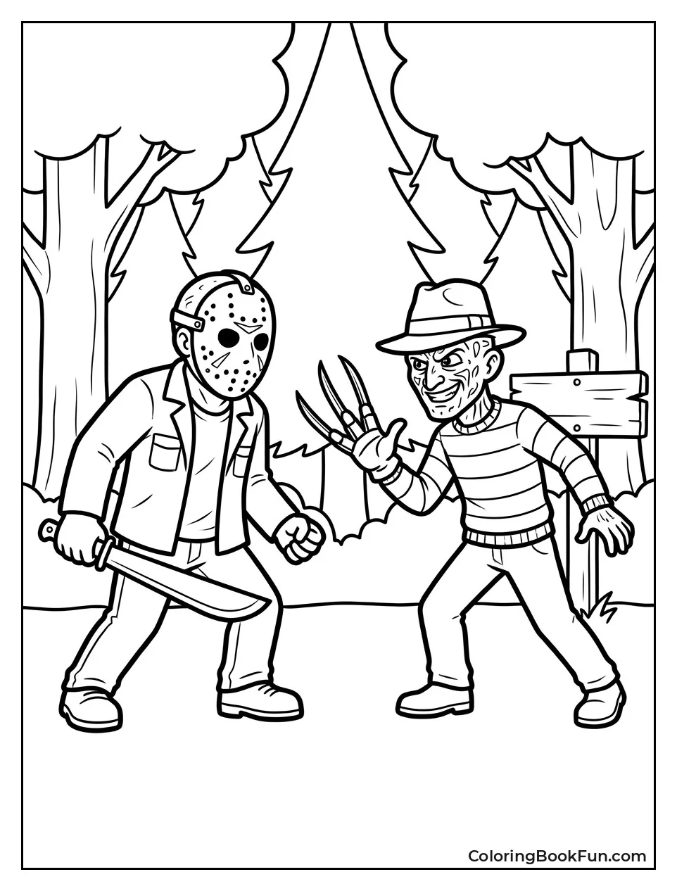 Jason Facing Freddy in Battle