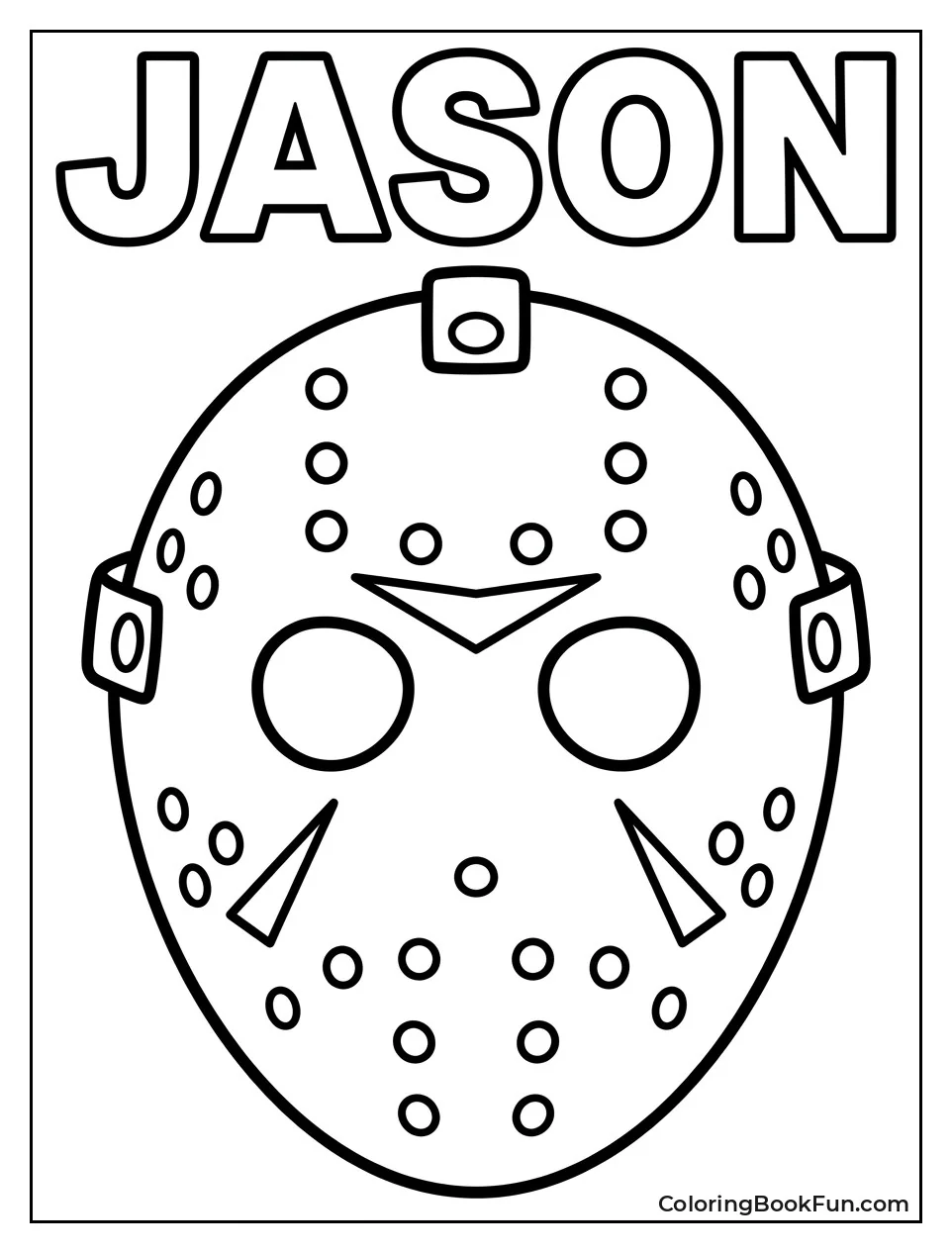 Close Up of Jason Hockey Mask