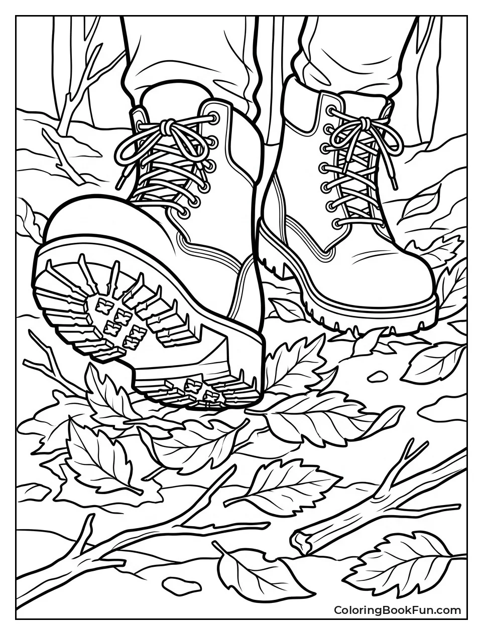 Jason Muddy Boots Walking in Leaves