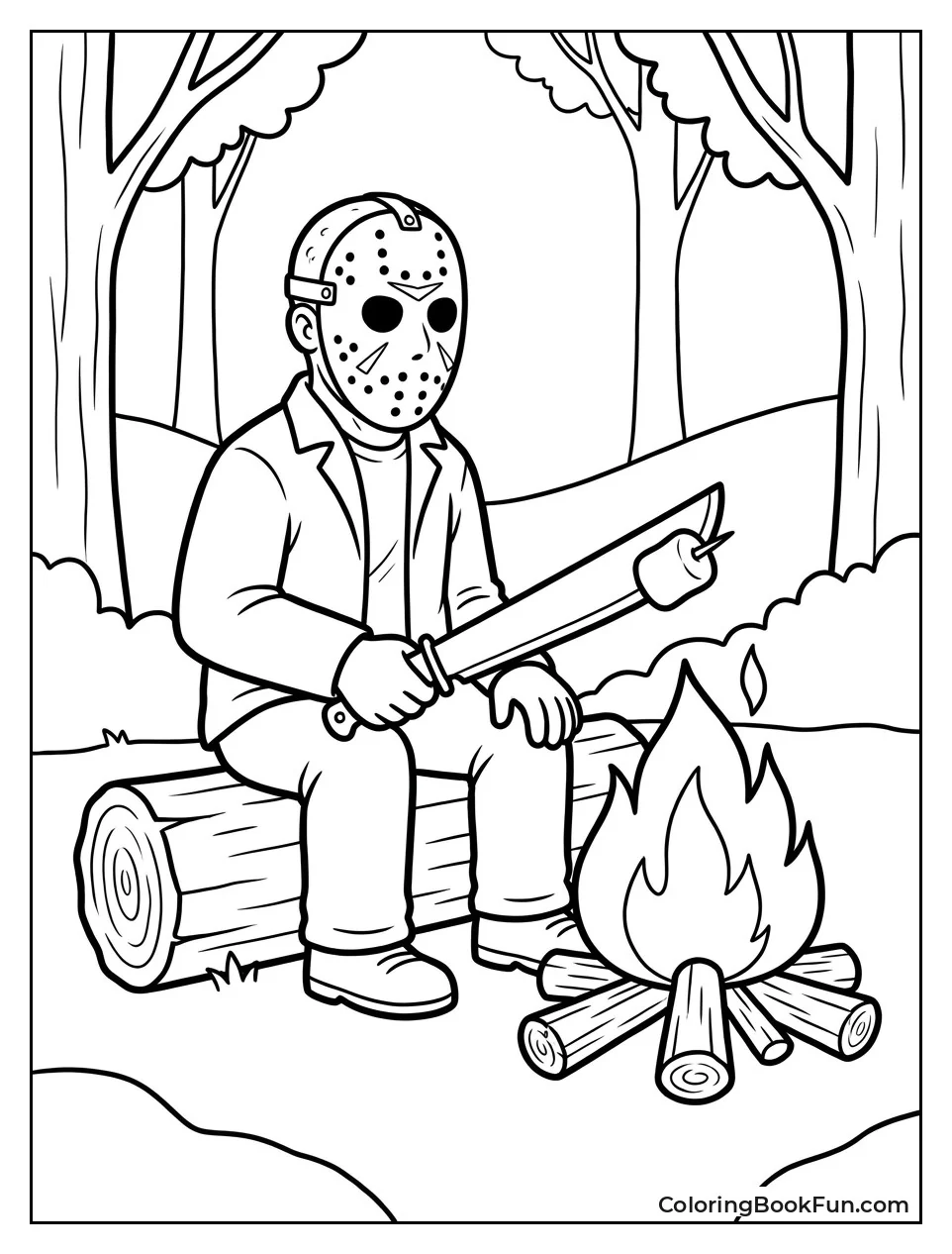Jason Roasting Marshmallows by the Fire