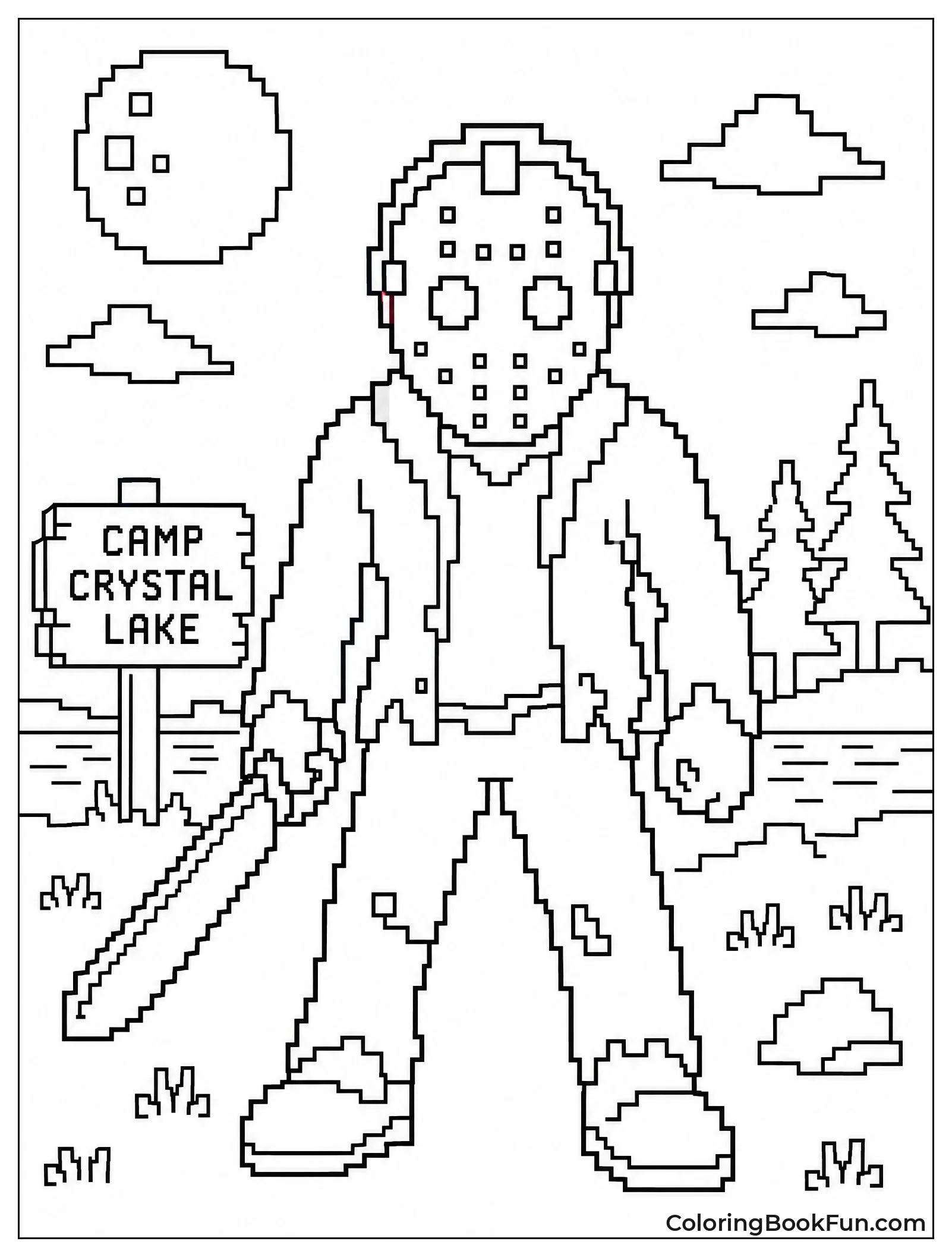 Retro Pixel Art Jason from Game