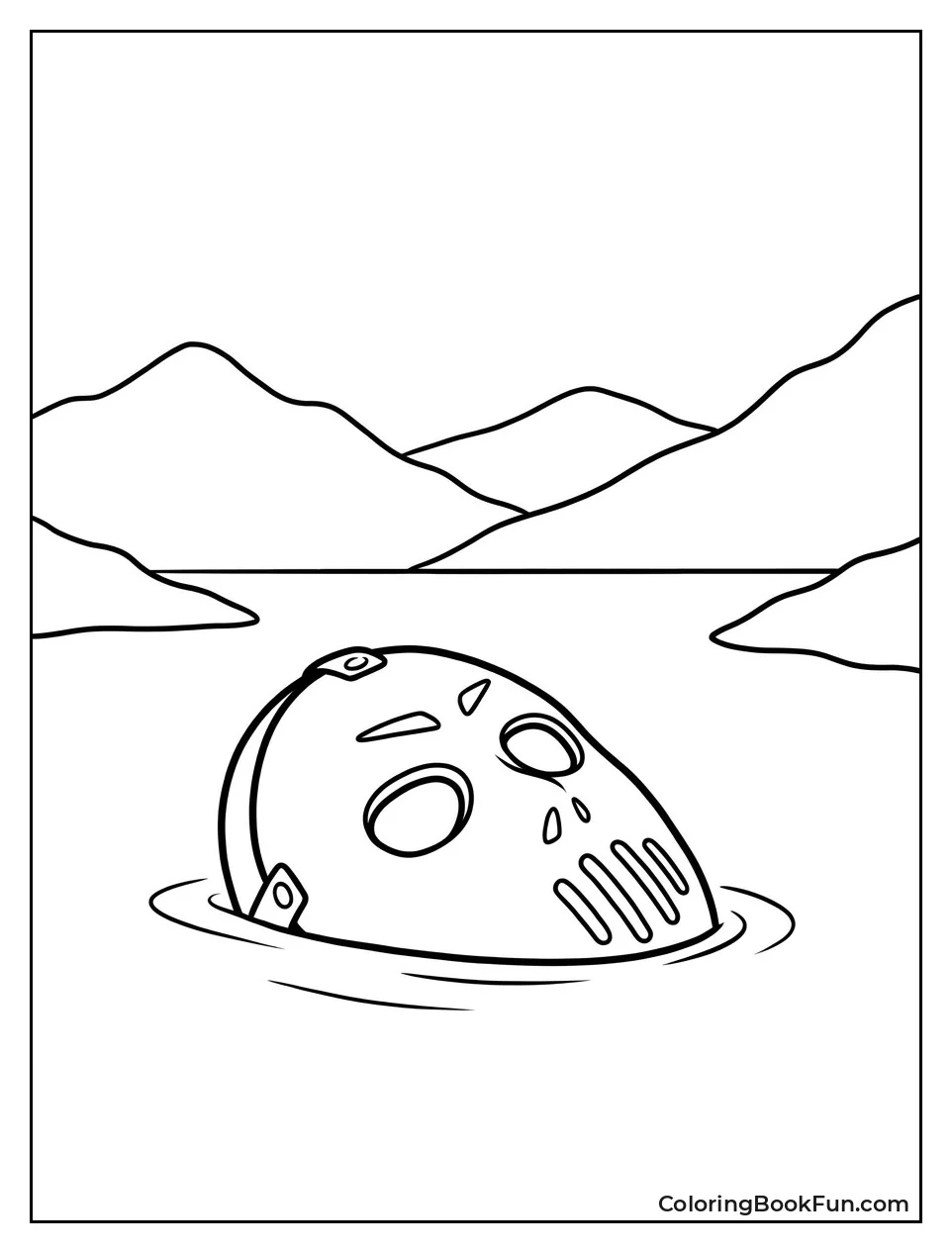 Lake View with Floating Mask