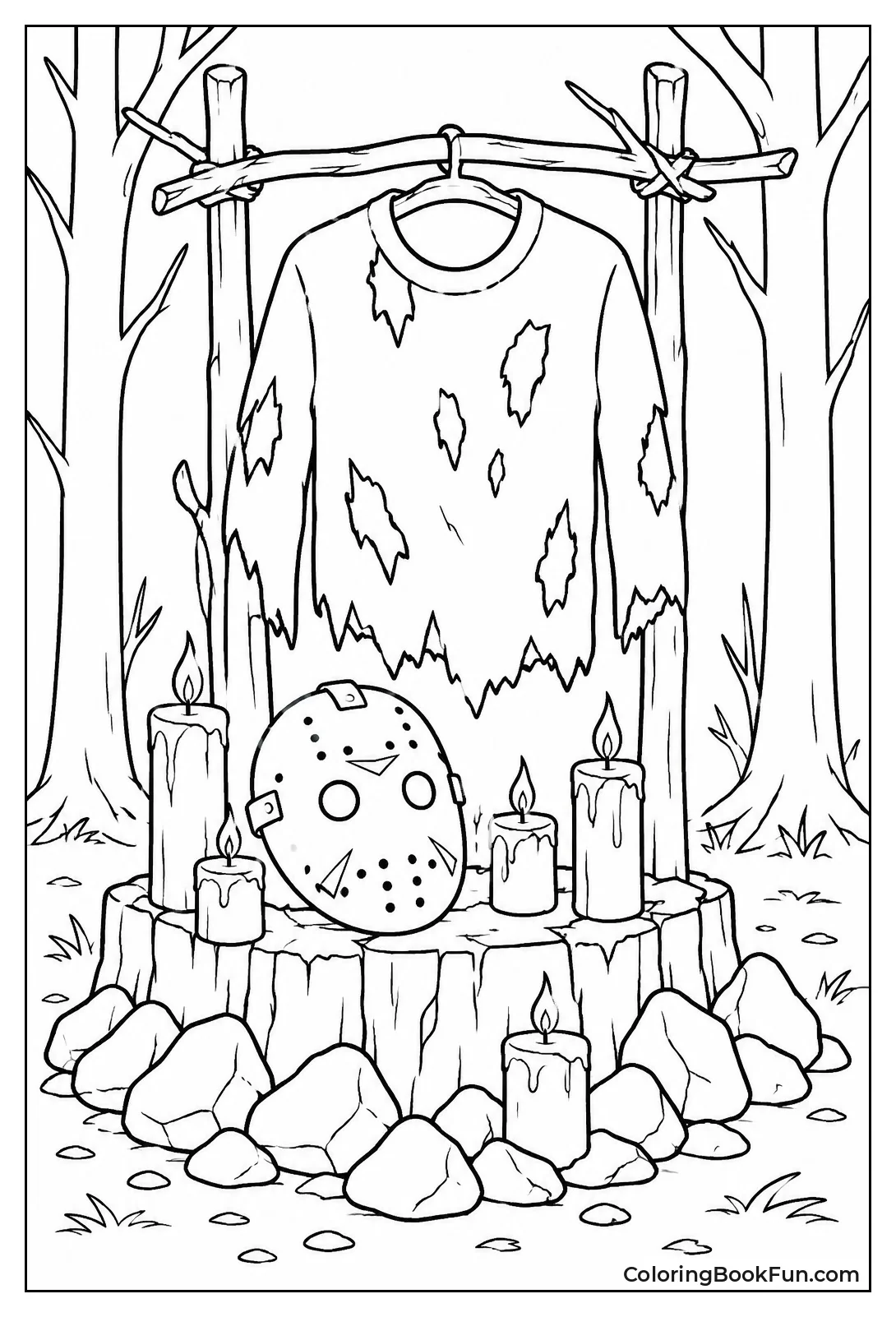 Shrine with Sweater and Candles