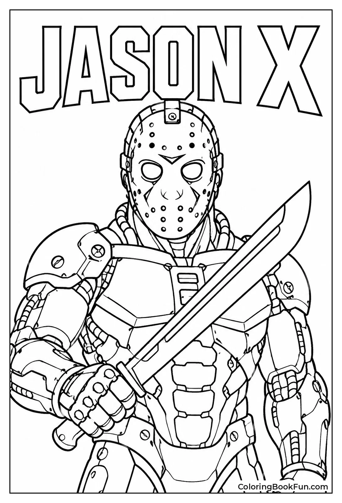 Futuristic Metallic Cyborg Jason