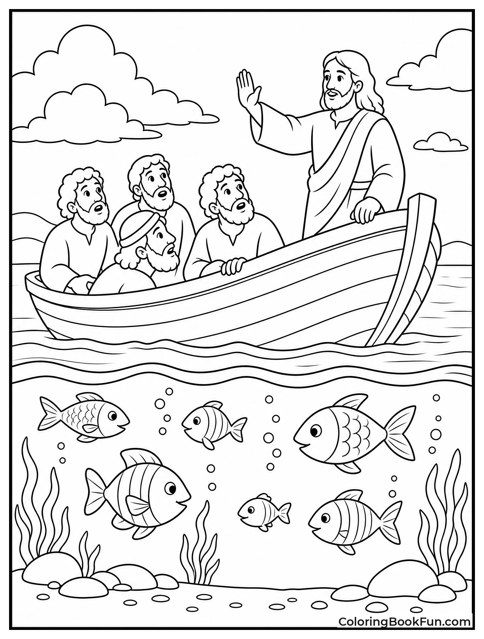 Fish Swim Under Boat