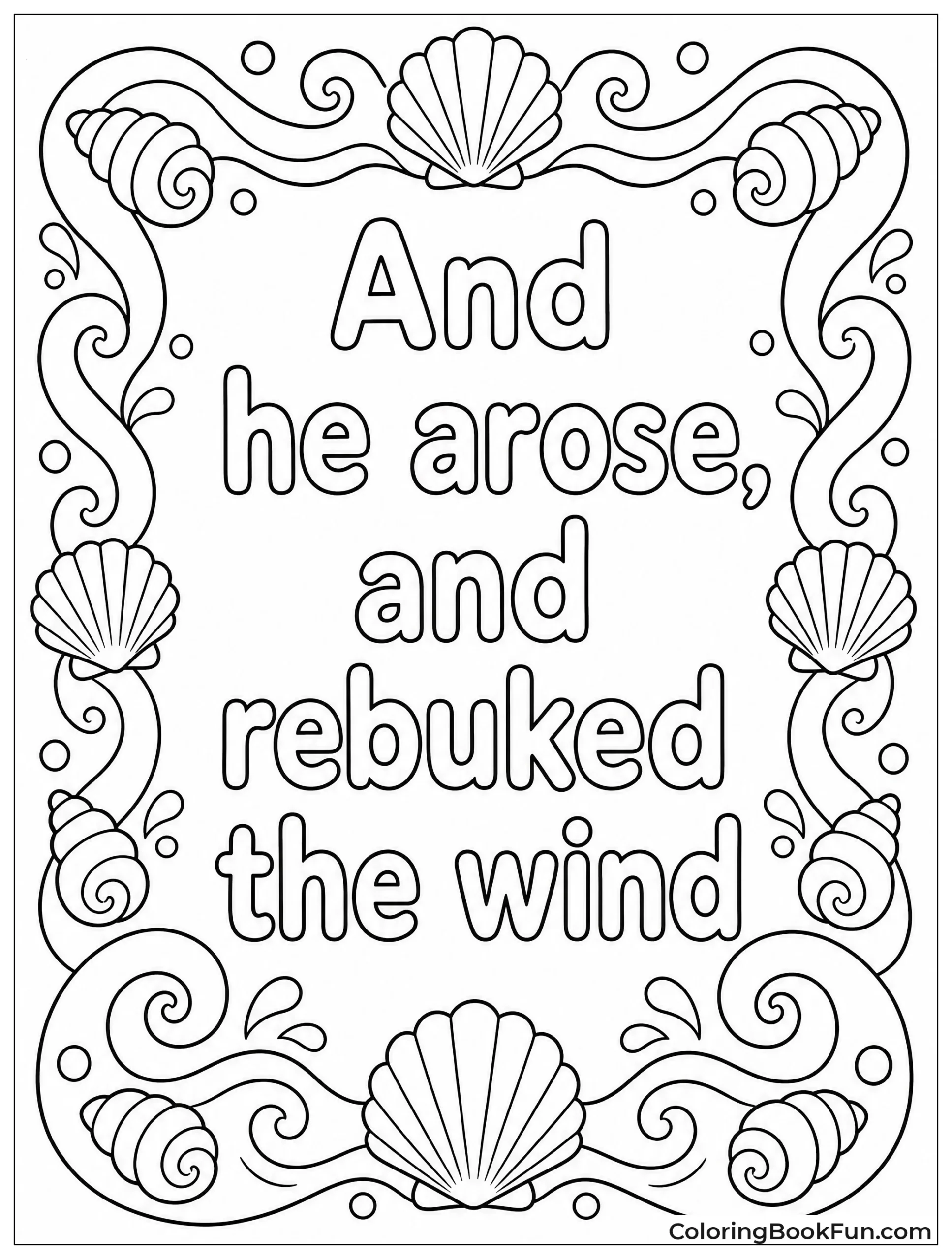 Verse With Seashell Border
