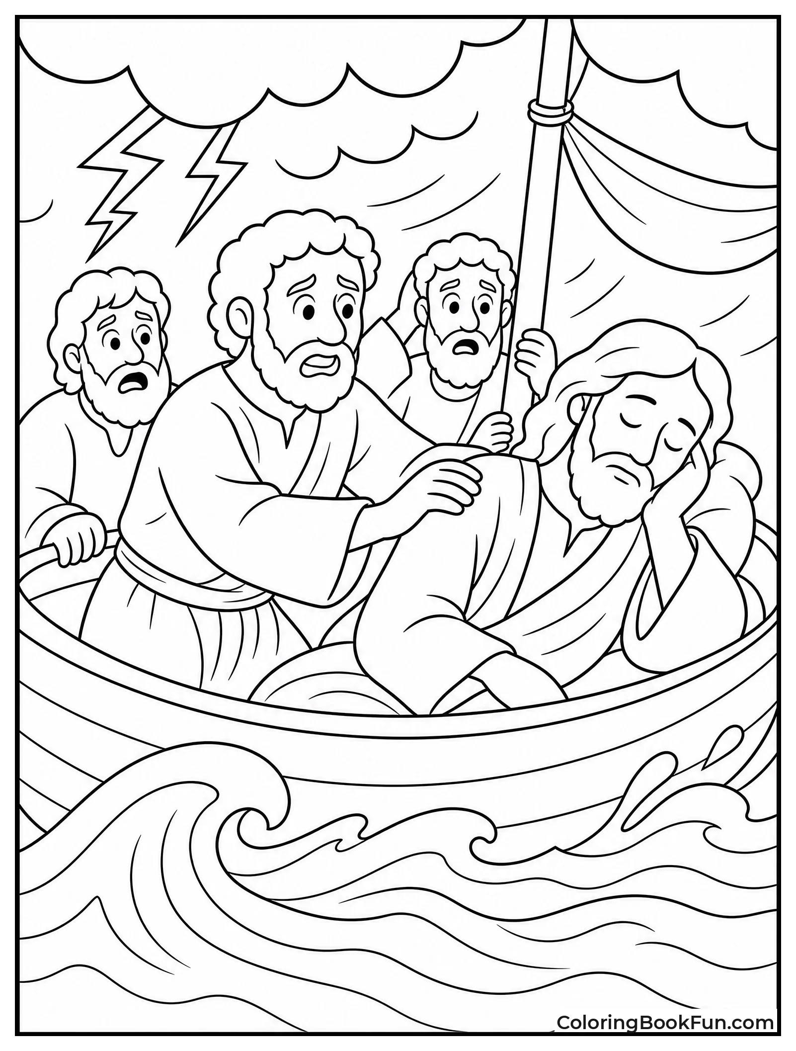 Peter Wakes Sleeping Jesus