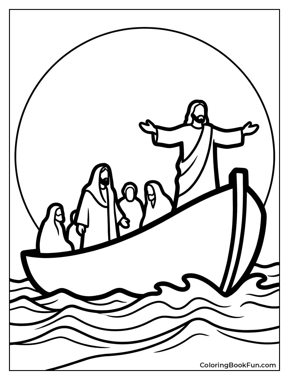 Jesus Silhouette Against Sun