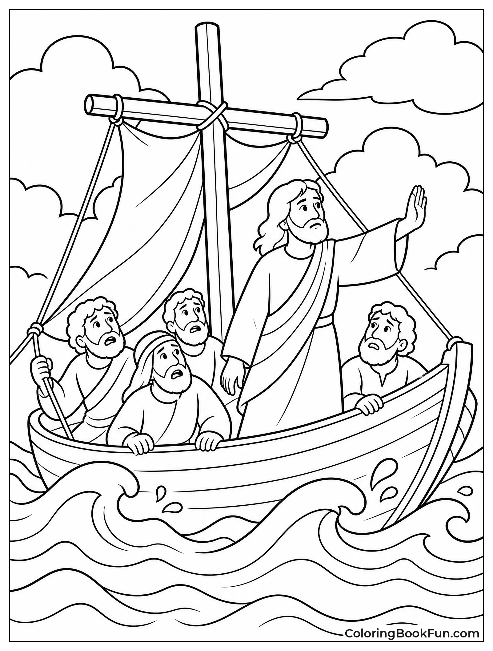 Mast Forms a Cross