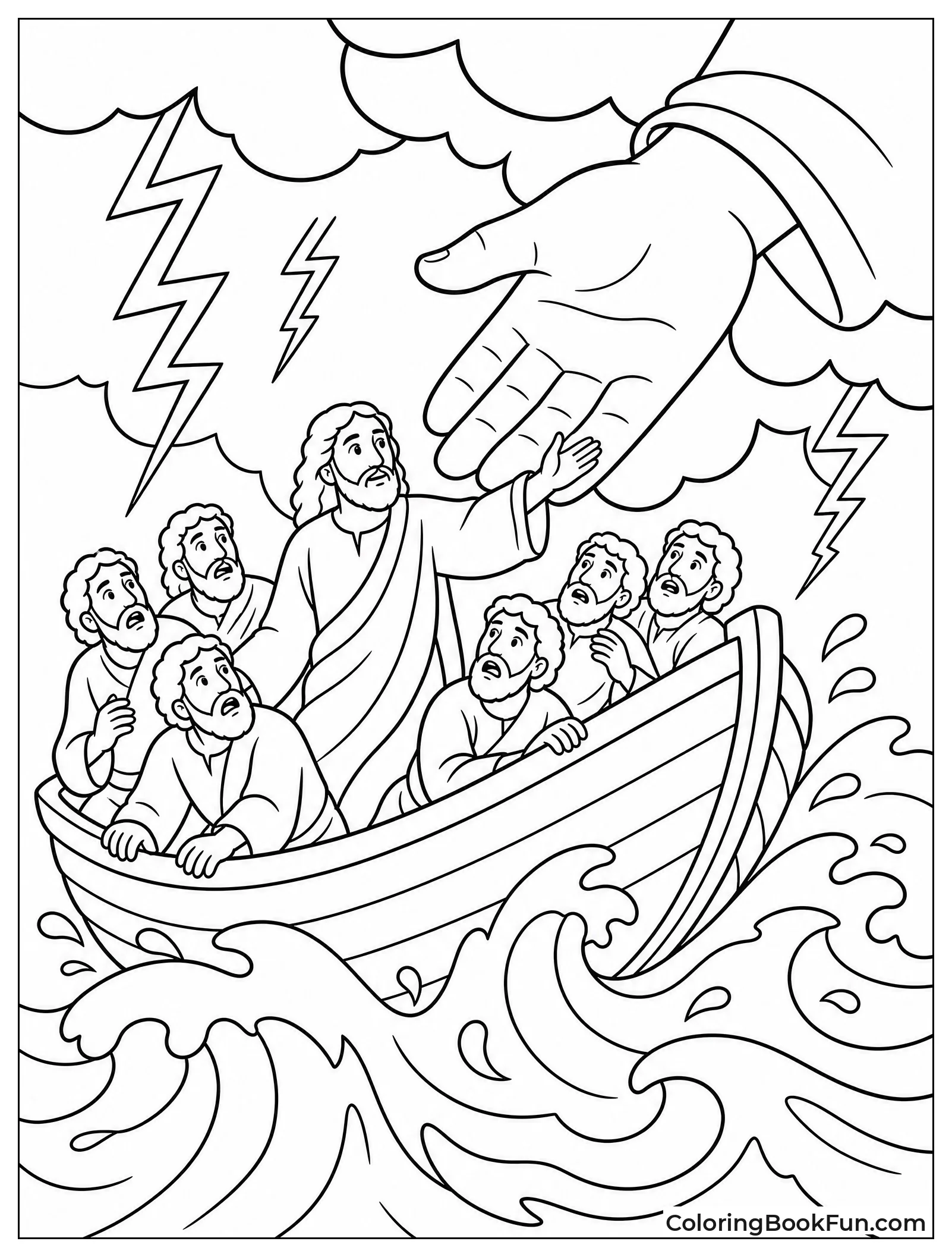 Hand Steadies Rocking Boat