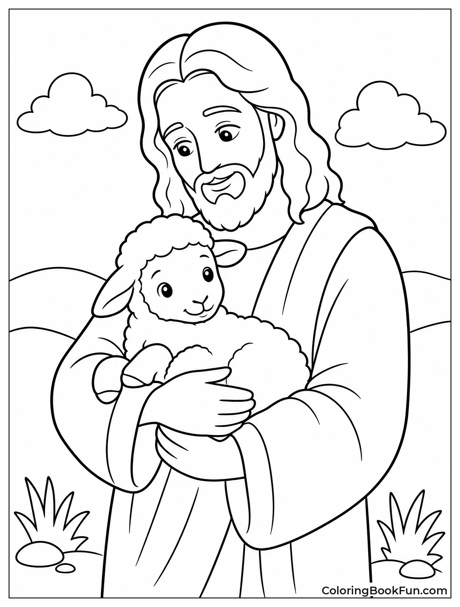 Jesus Holding a Lamb