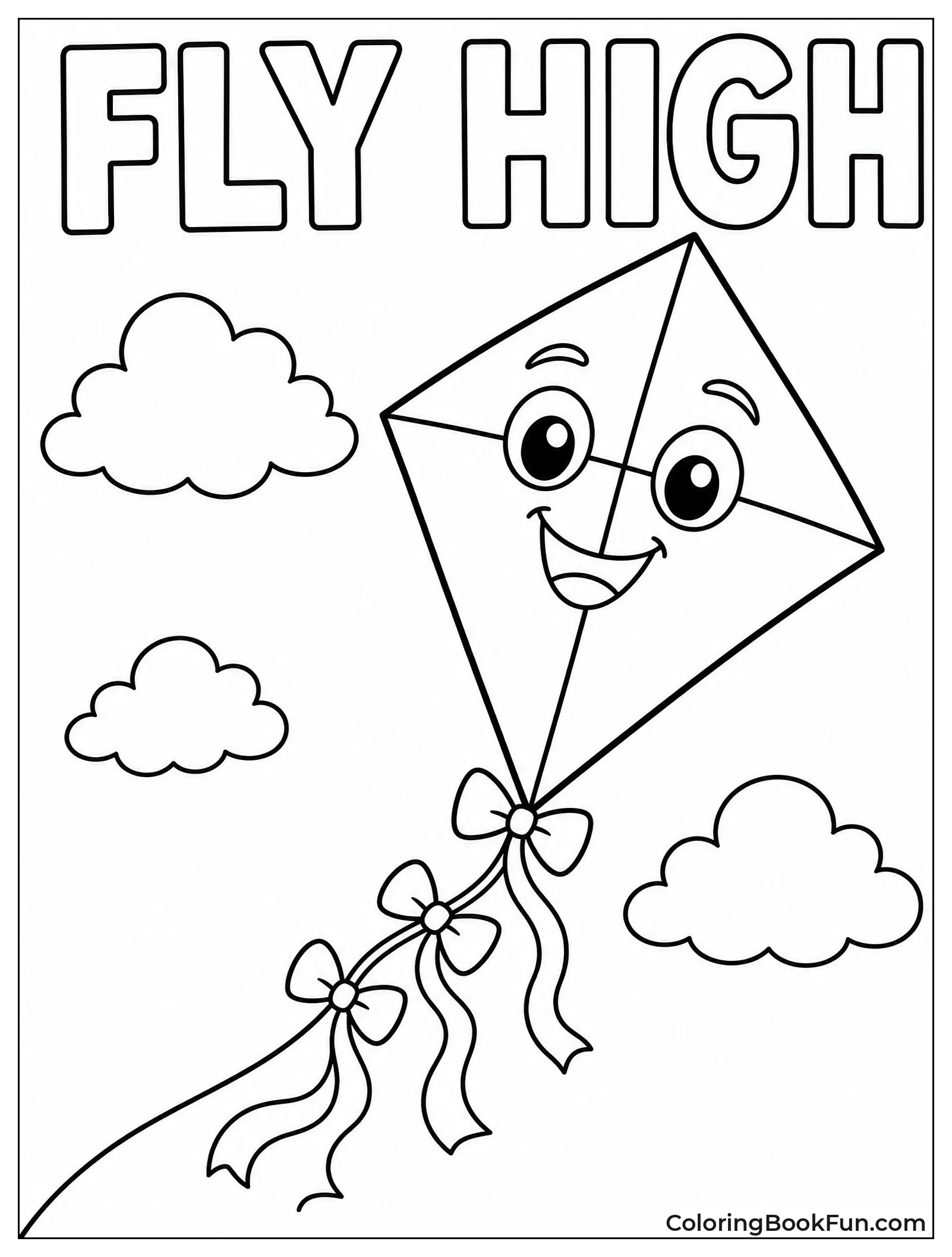 Smiling Kite with Big Eyes