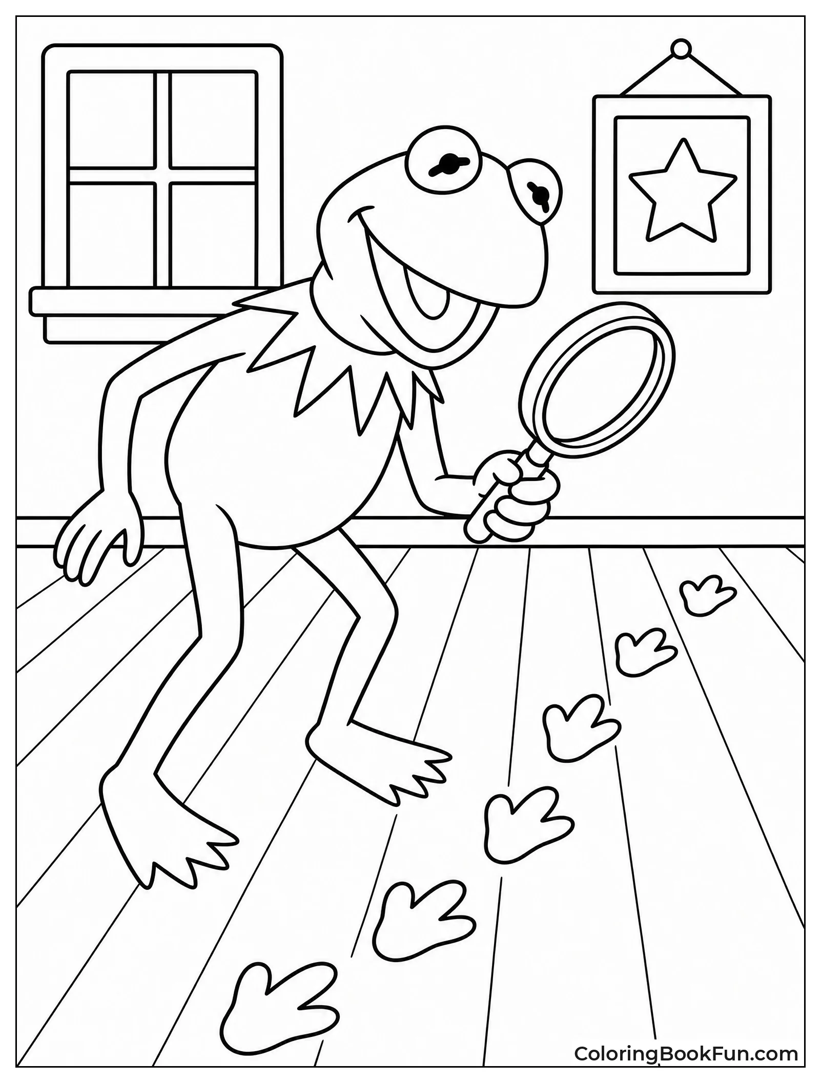 Kermit Follows Footprints
