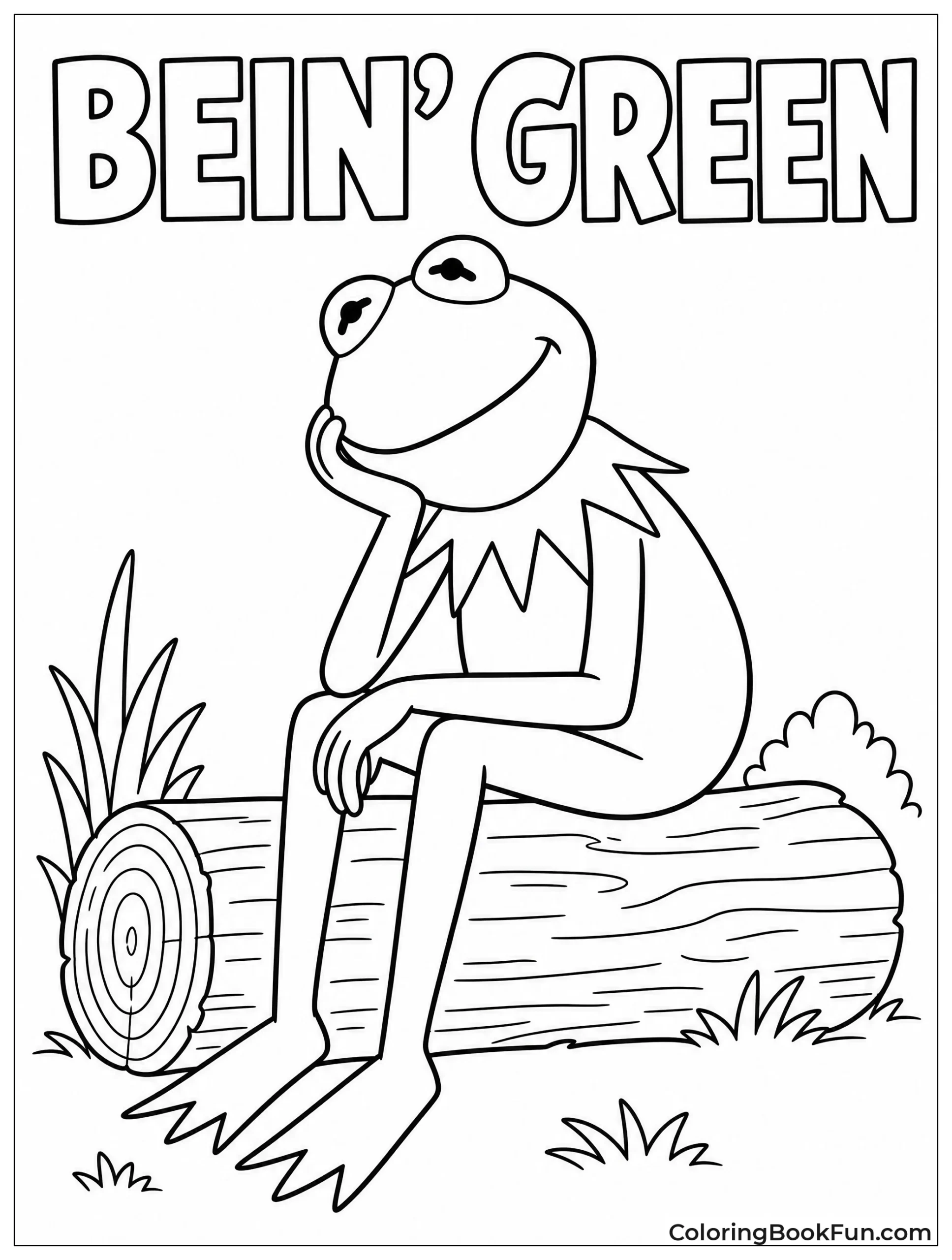 Kermit Sits on a Log
