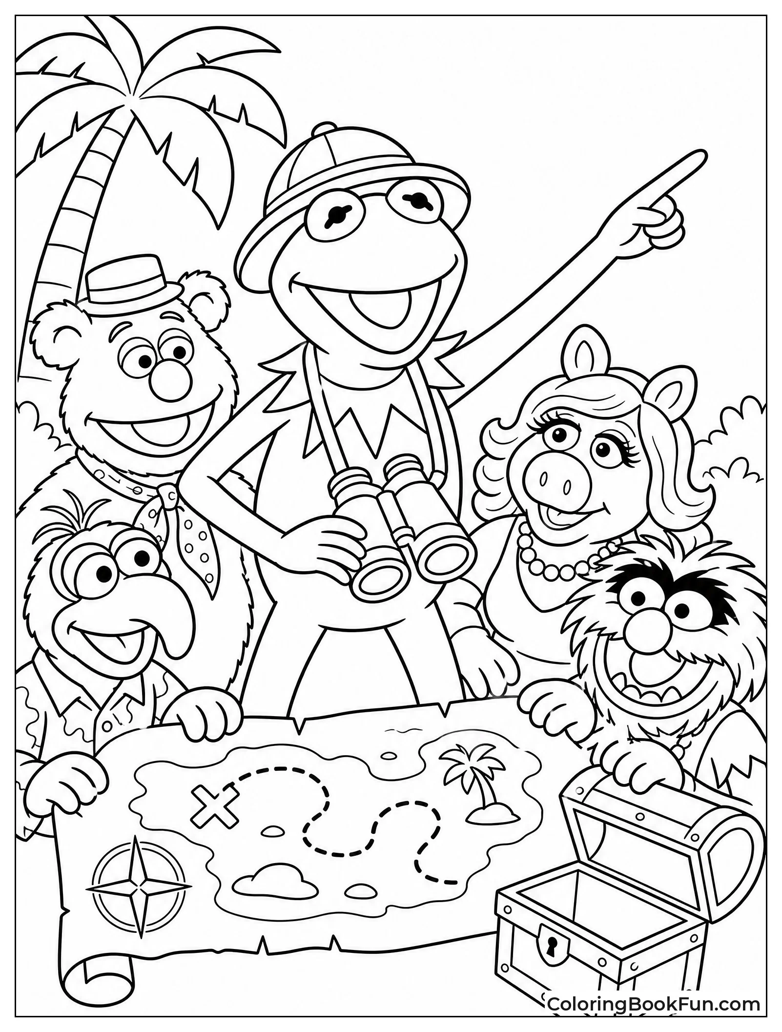 Kermit Leads a Treasure Hunt