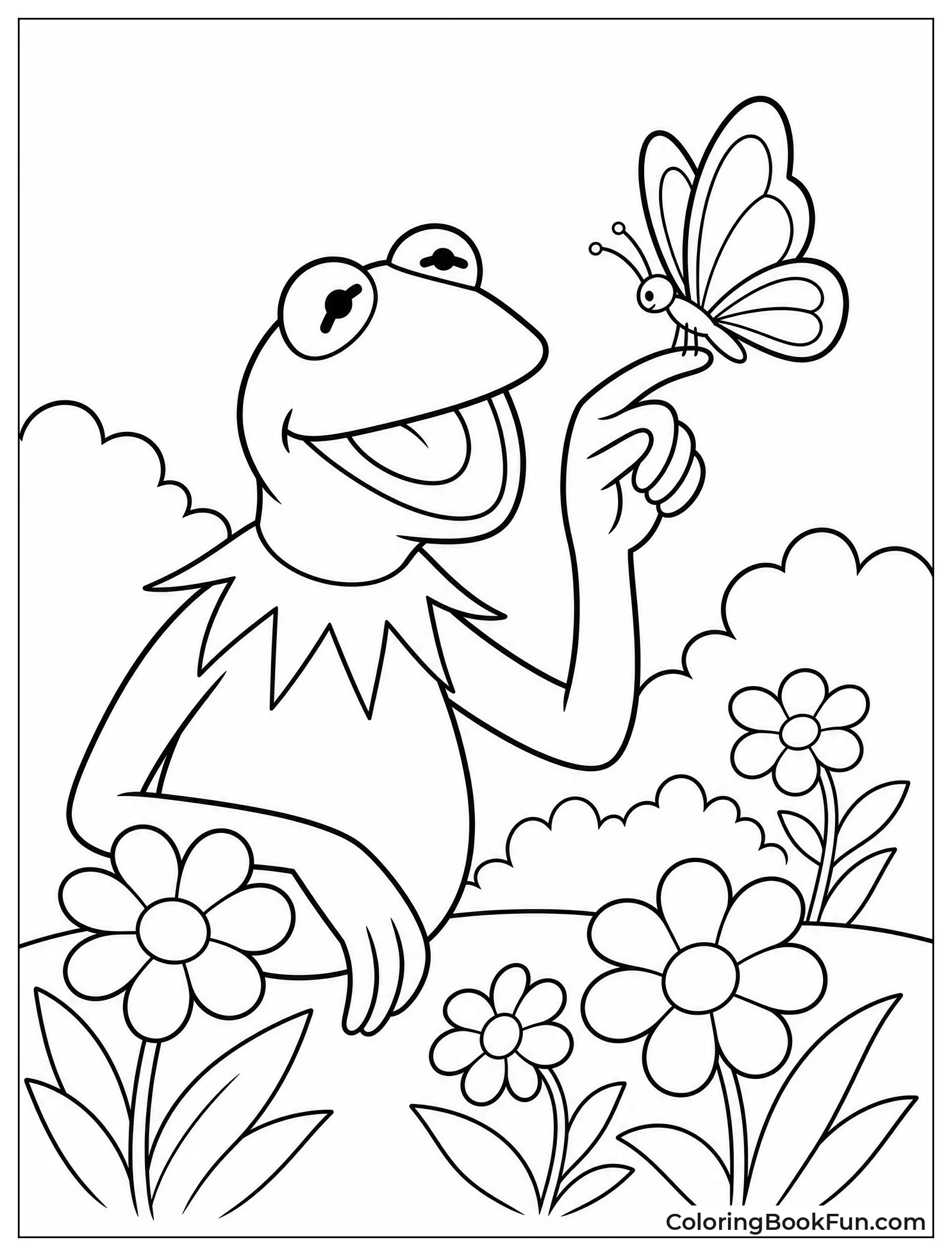 Kermit Watches a Butterfly