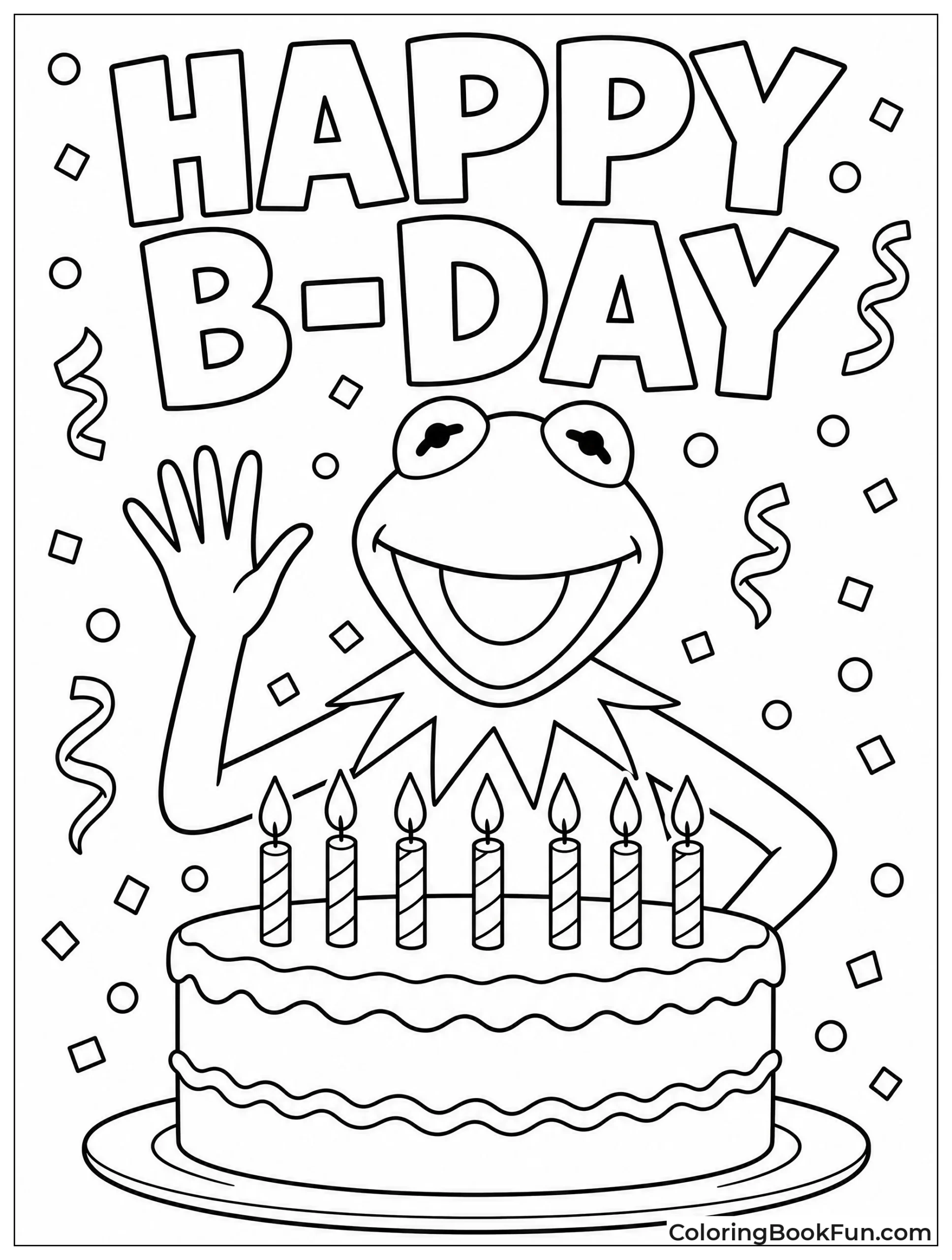 Kermit Stands by His Cake