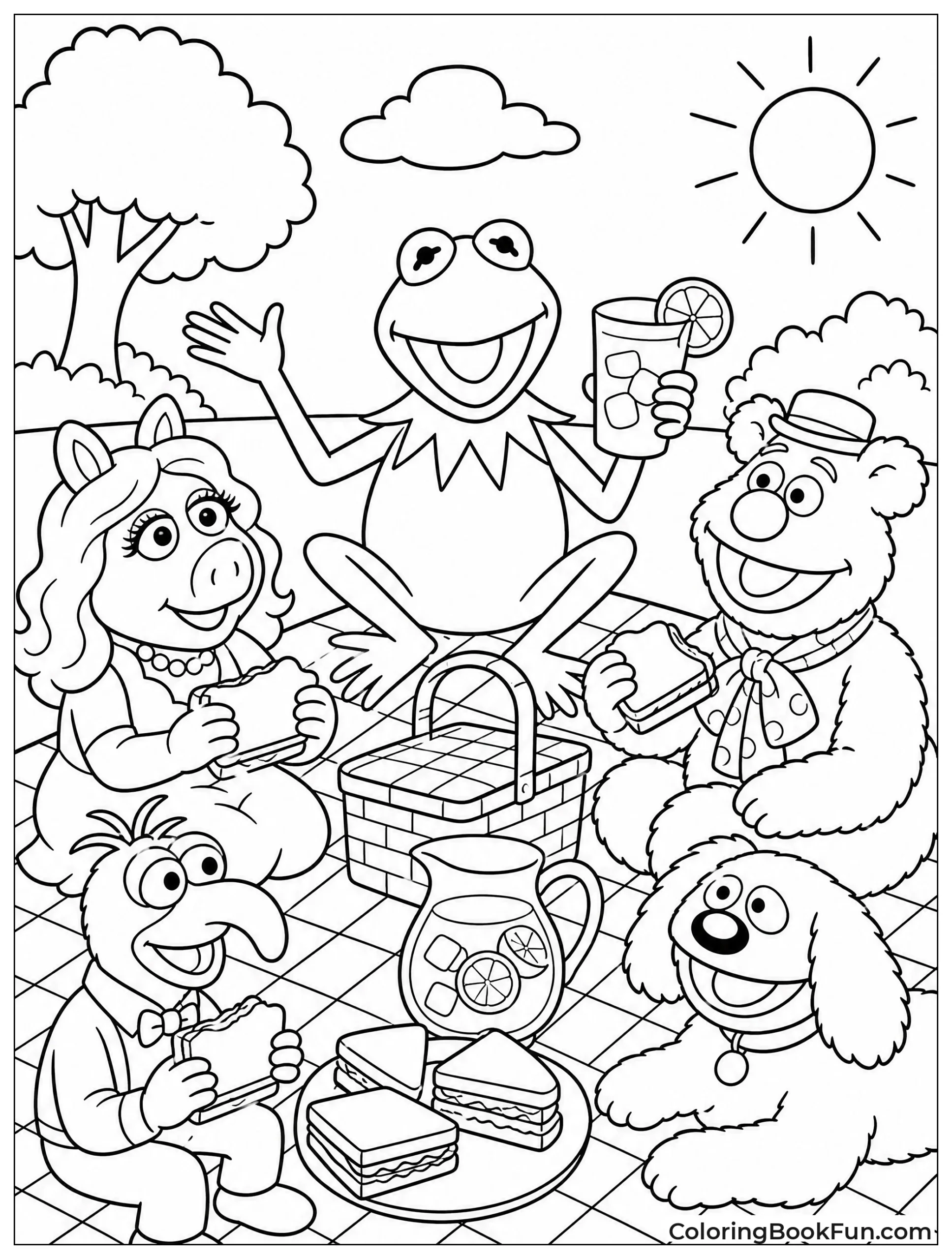 Kermit Hosts a Garden Party