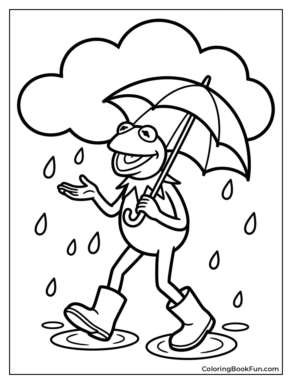 Kermit Walks in the Rain