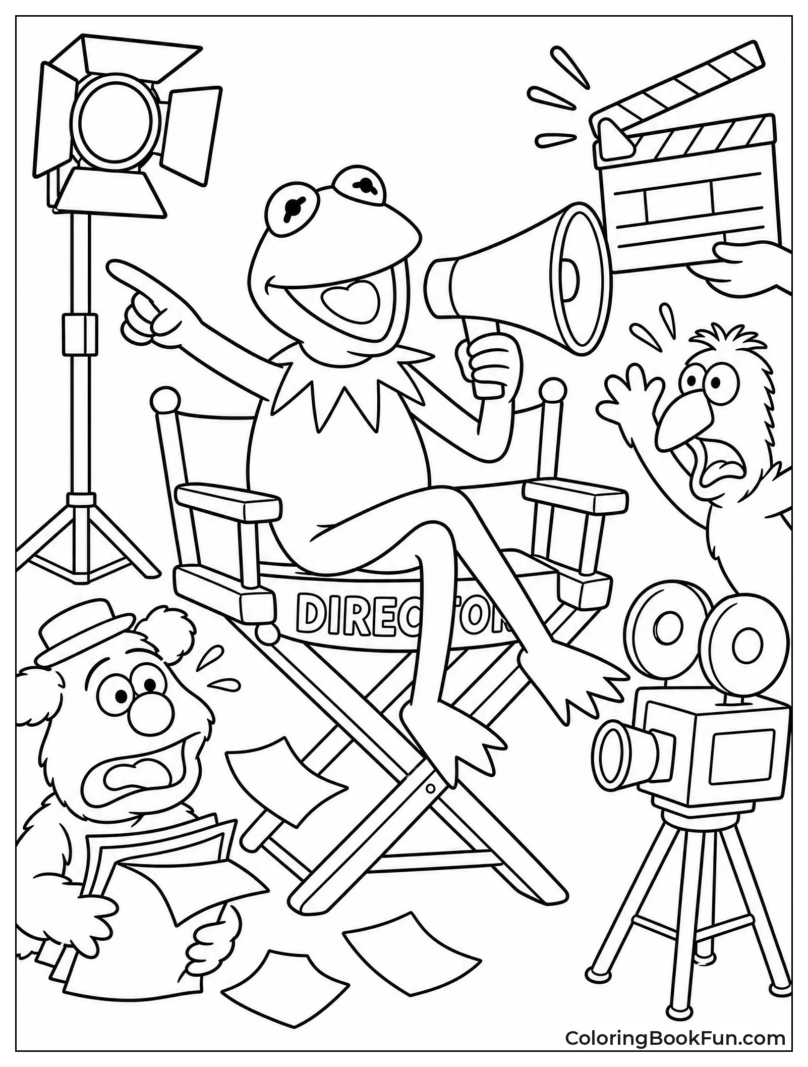 Kermit Directs the Movie Set