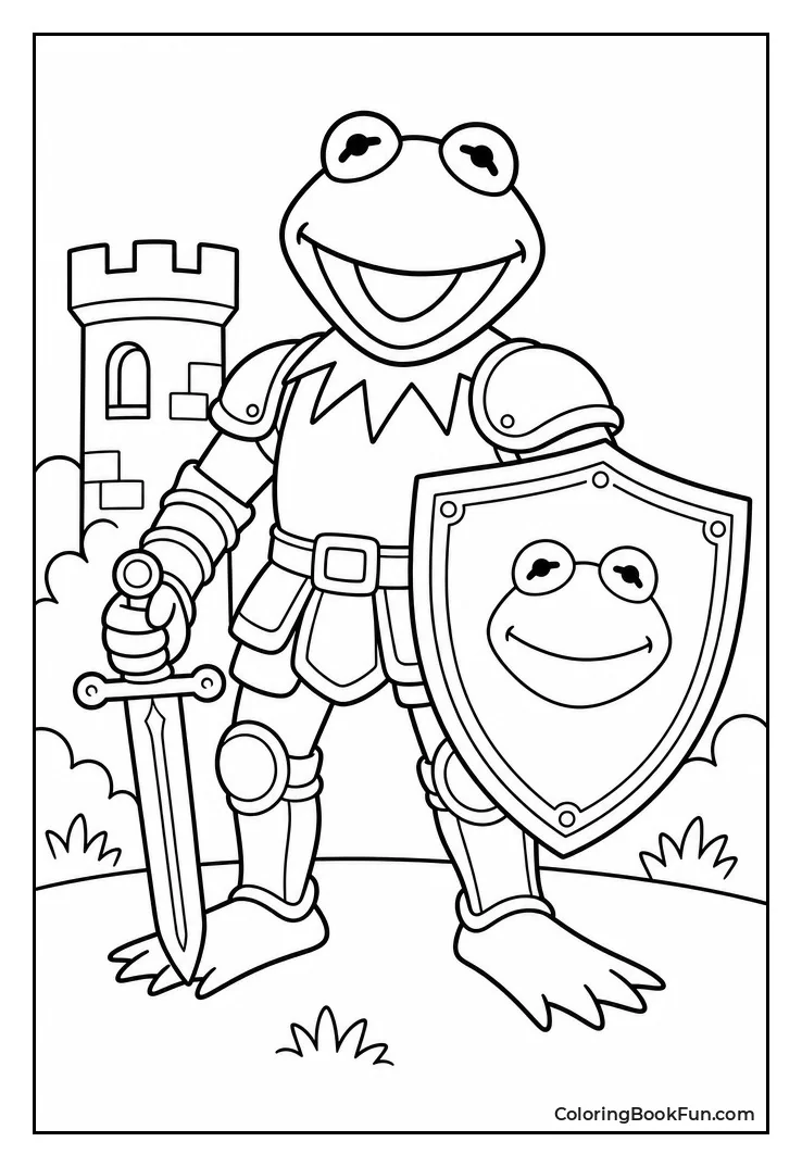 Kermit Wears Shiny Armor