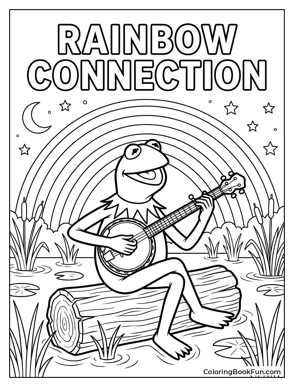 Kermit Plays Under a Rainbow