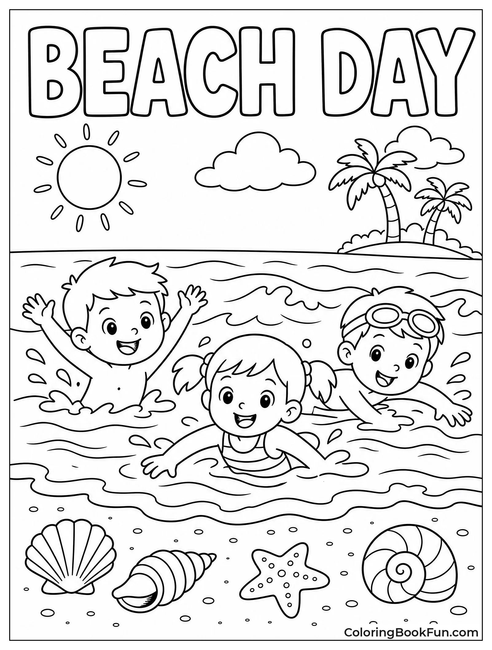 Kids Play at Beach