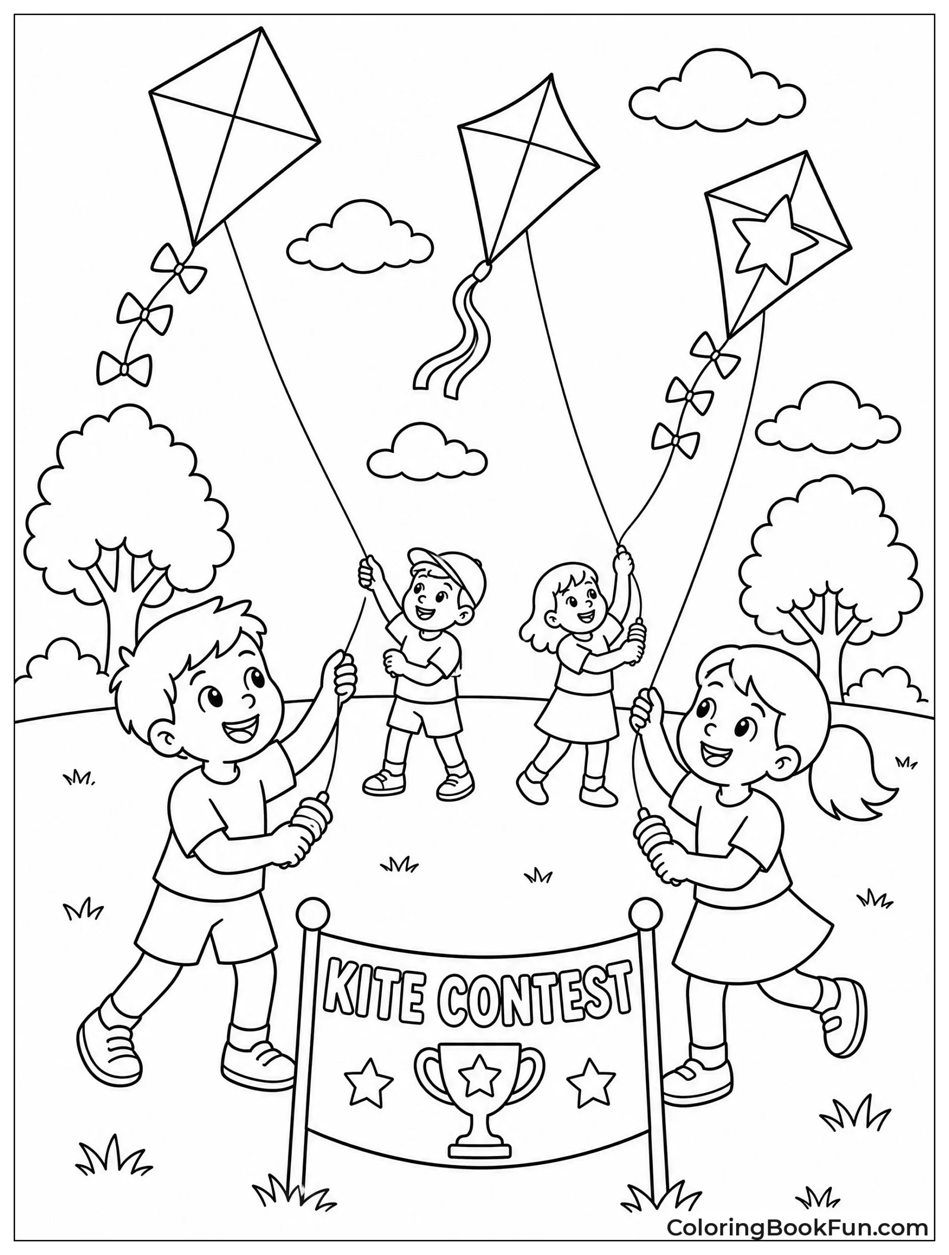 Kids Compete in Kite Contest