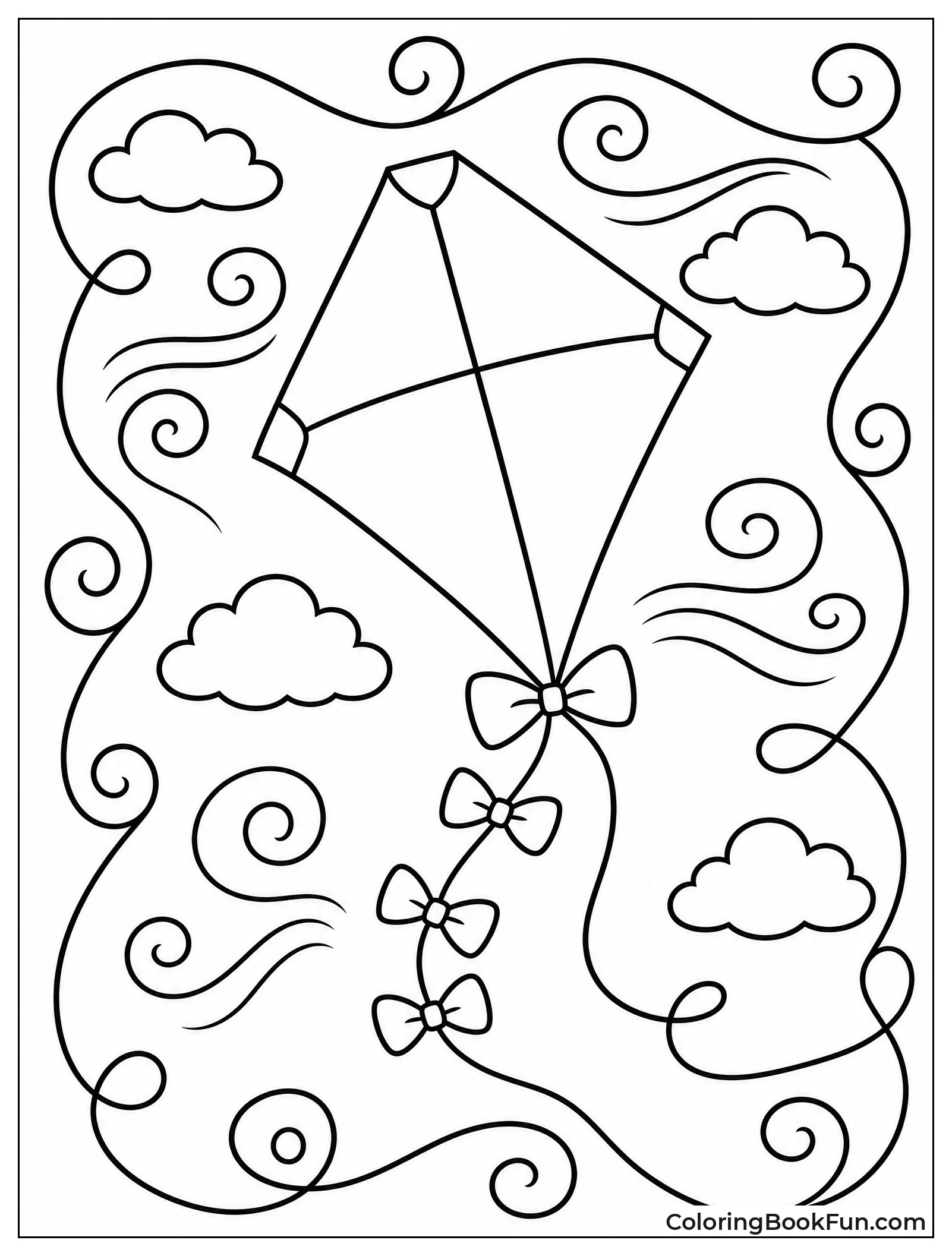 Kite Twirls with Curly Strings